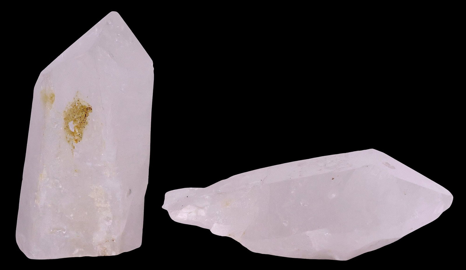 (2) LARGE GEOLOGICAL QUARTZ POINT & FREEFORM SPECIMEN (1 of 4)