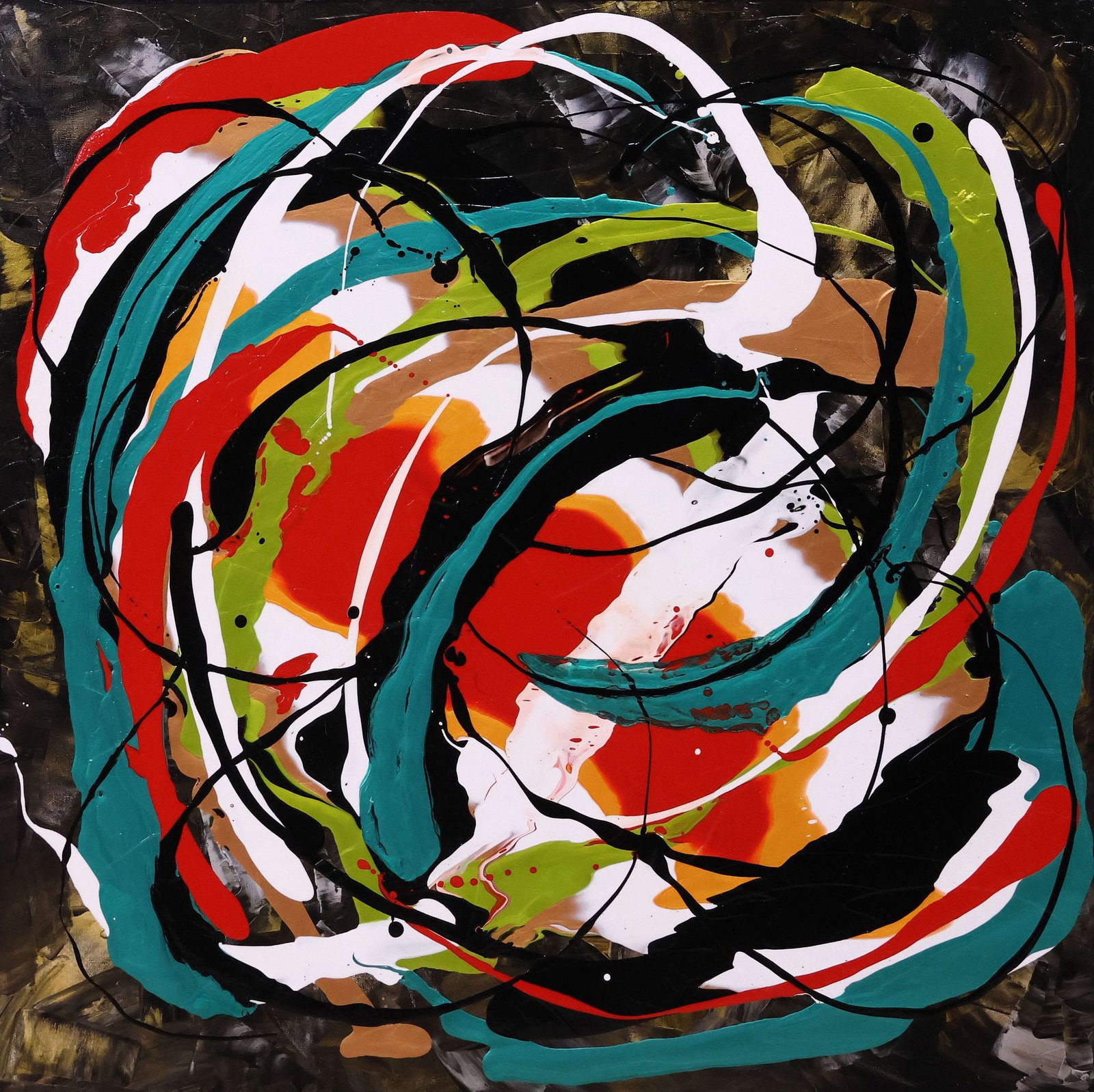 PETRONELLA GREER (B.1945) ACRYLIC PAINTING, 'THE SHAPE OF SOUND': Gallery-wrapped acrylic on canvas painting, "The Shape of Sound," signed verso Petronella Greer (Texas, b.1945), titled on back stretcher, accompanied by certificate of authenticity issued by the arti