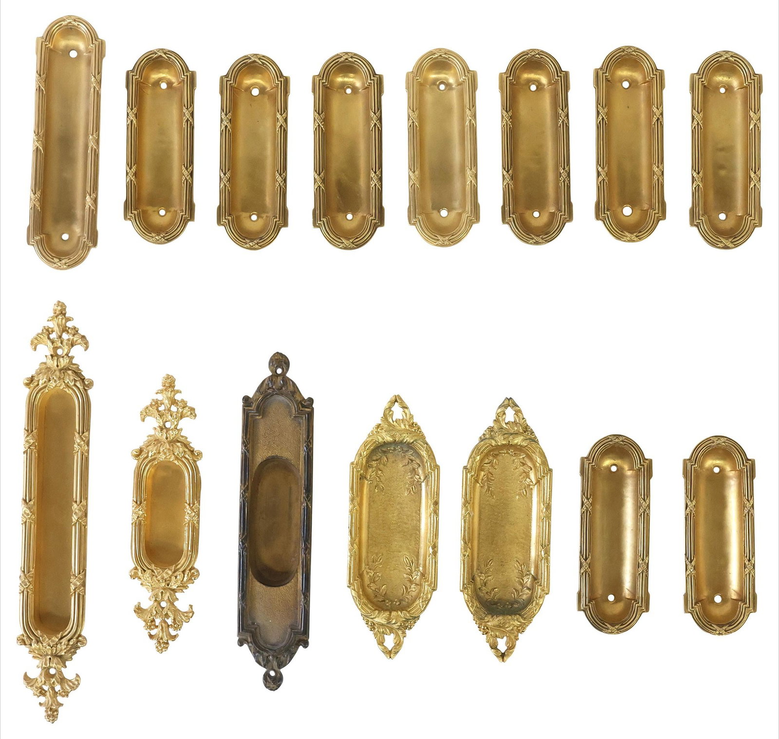 (15) DESIGNER SHERLE WAGNER & PE GUERIN HARDWARE: FLUSH DOOR MOUNTS (1 of 5)