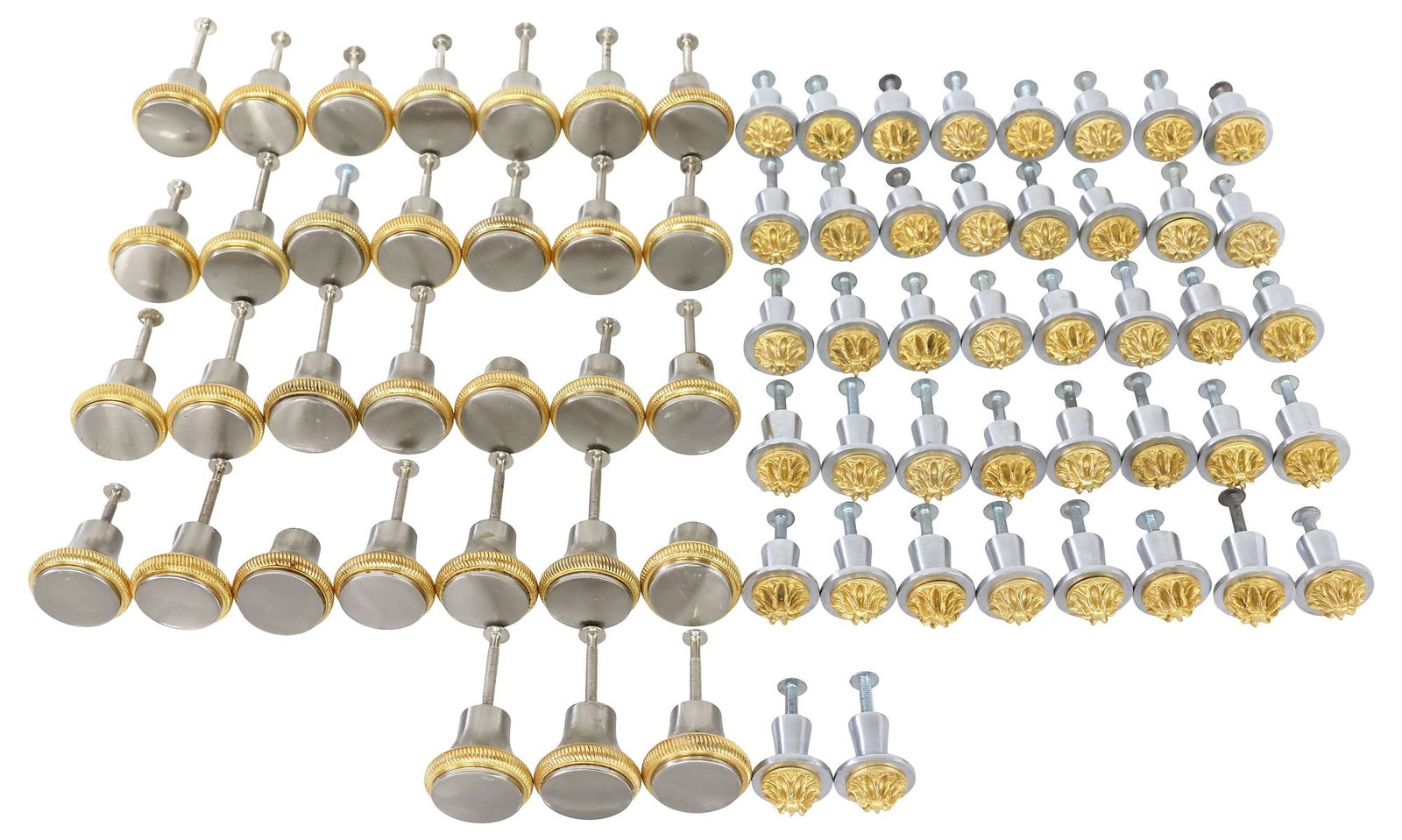 (73) DESIGNER SHERLE WAGNER (ATTRIB) & OTHER TWO-TONE HARDWARE: KNOBS/PULLS (1 of 4)
