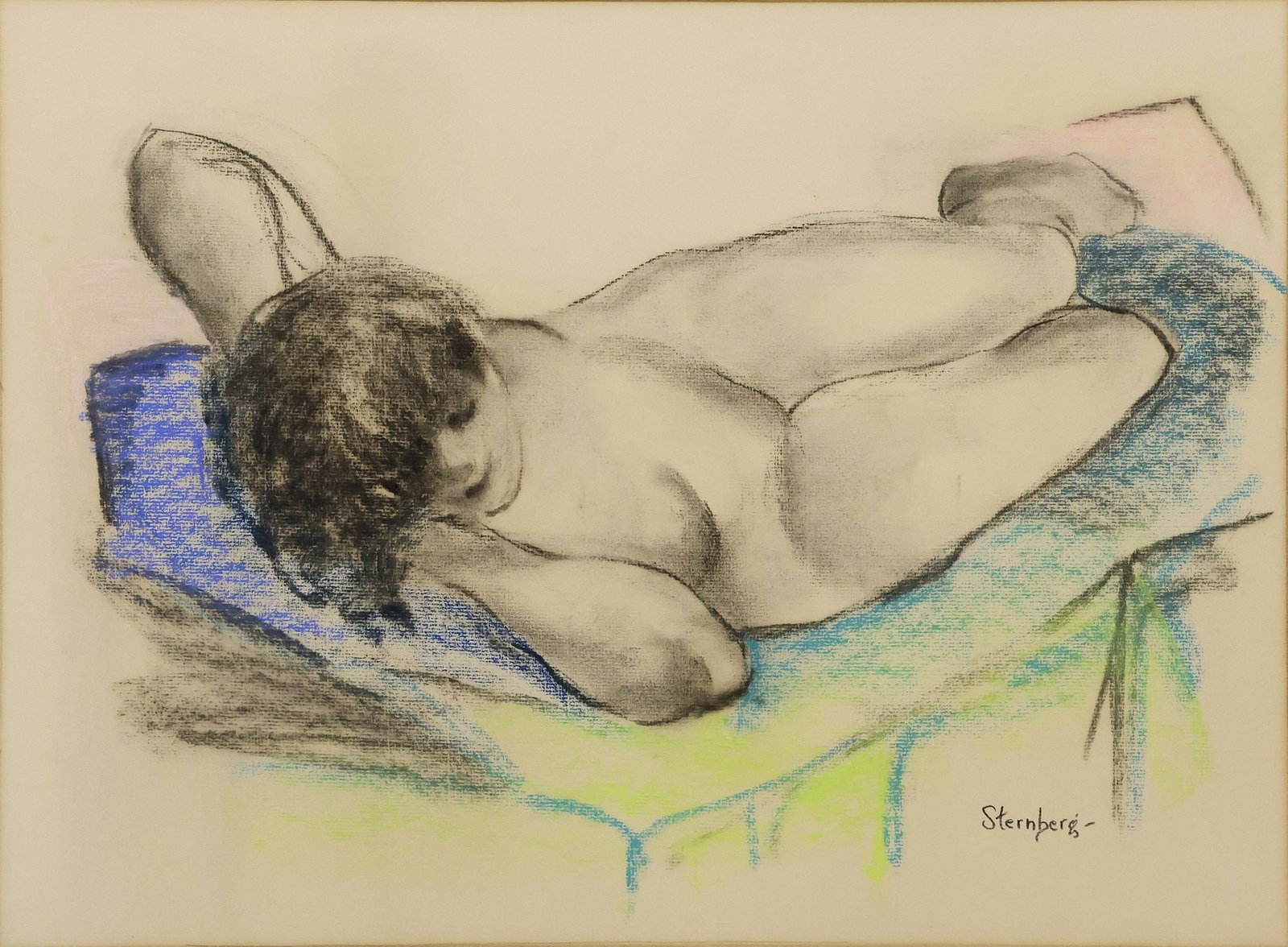 NICOLAS VON STERNBERG (1901-1960) DRAWING, RECLINING FEMALE NUDE (1 of 4)