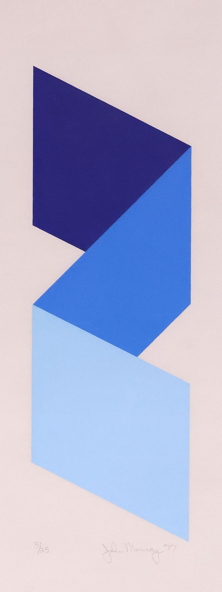 JOHN MURRAY (20TH C.) MODERNIST SCREENPRINT, GEOMETRIC COMPOSITION (1 of 4)