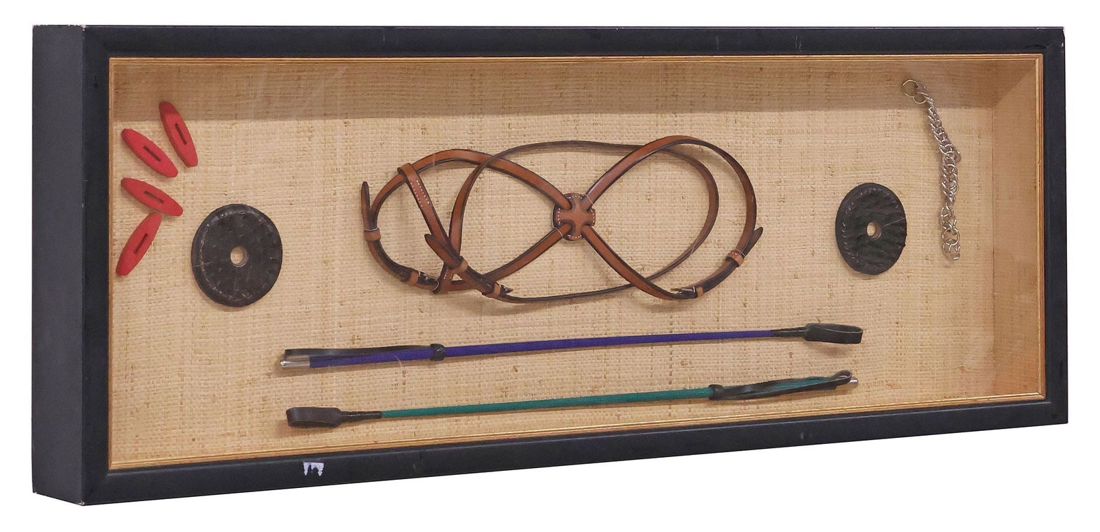 SHADOWBOX-FRAMED EQUESTRIAN HORSE TACK / RIDING GEAR (1 of 7)
