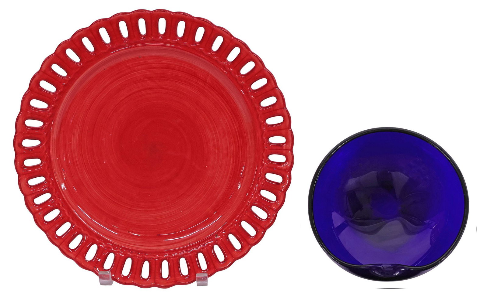 (2) ELSA PERETTI FOR TIFFANY & CO. 'THUMBPRINT' BOWL & TASSIE'S STONEWARE PLATE (1 of 9)