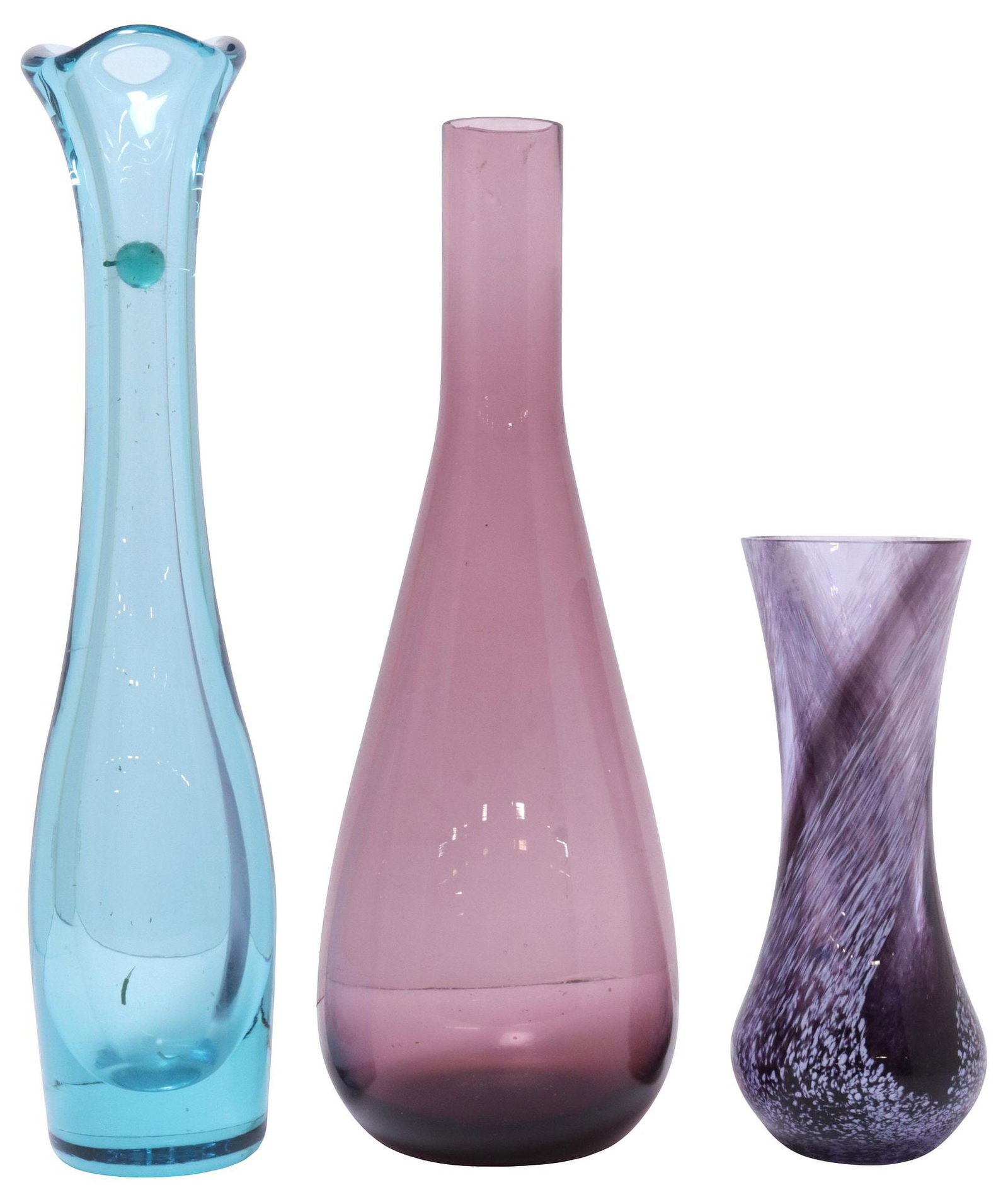 (3) COLORFUL ART GLASS VASES, ORREFORS, CAITHNESS & OTHER (1 of 5)