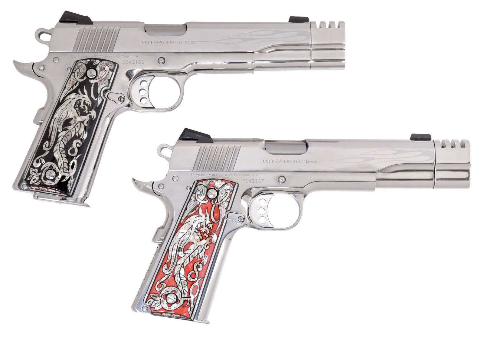 (2) COLT DELTA ELITE CONSECUTIVE SERIAL NUMBERED 'DRAGON SLAYER' PISTOLS (1 of 11)