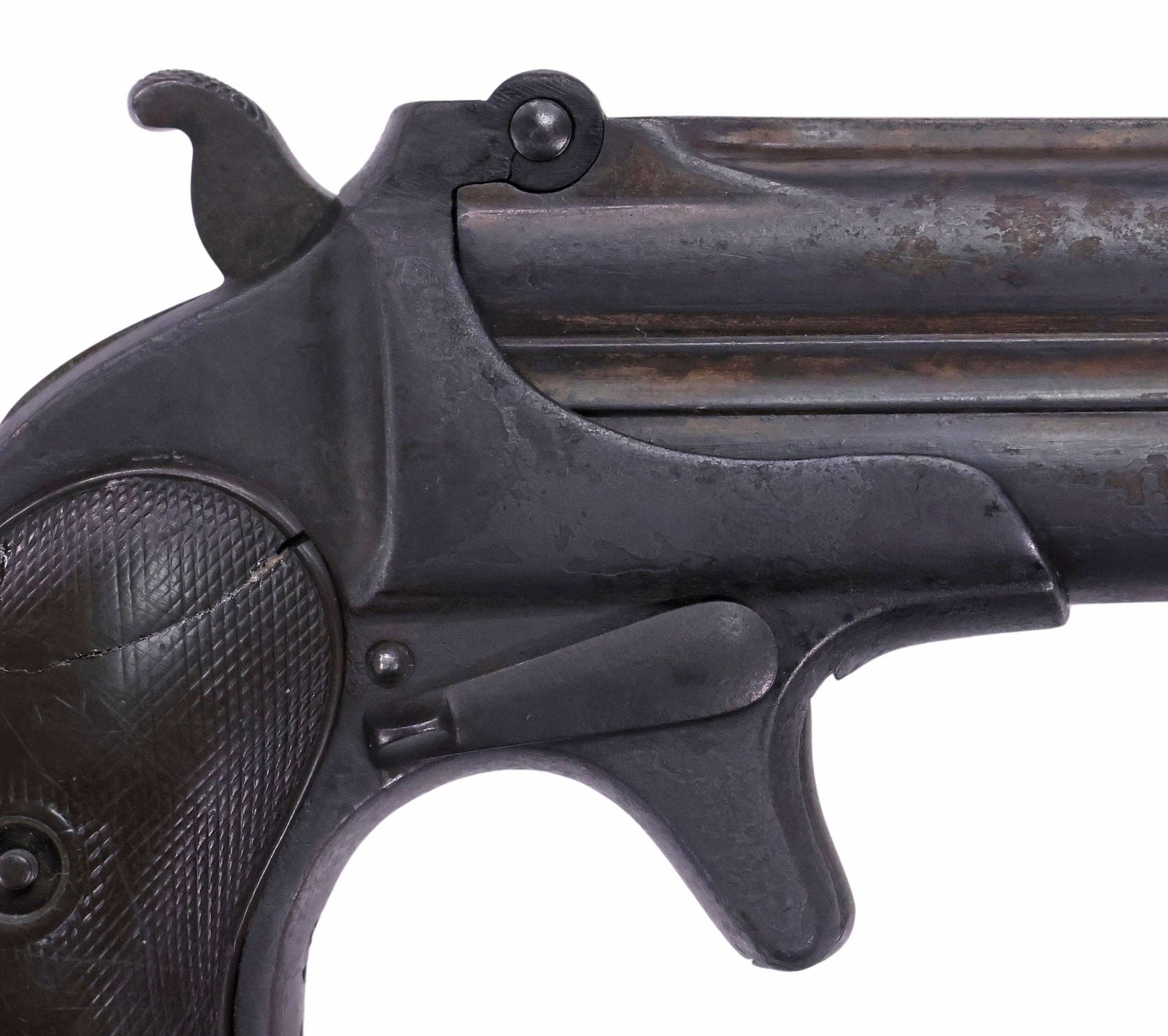 REMINGTON DOUBLE DERINGER, HINGE CRACK (1 of 8)