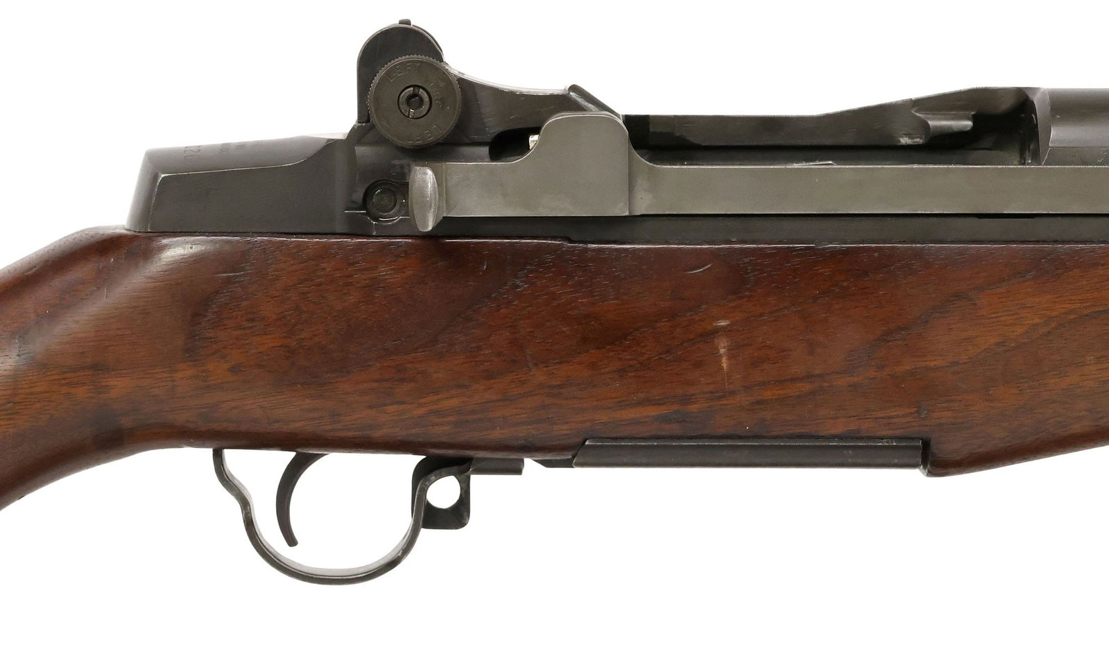 U.S. GARAND M1 RIFLE, HARRINGTON & RICHARDSON, 1954: U.S. M1 Garand Rifle, semi-automatic, .30 caliber, mfg. 1954 by Harrington & Richardson Arms, 24" barrel, blade front sight flanked at two sides by ears, gas tube with bayonet lug, front stacking swiv
