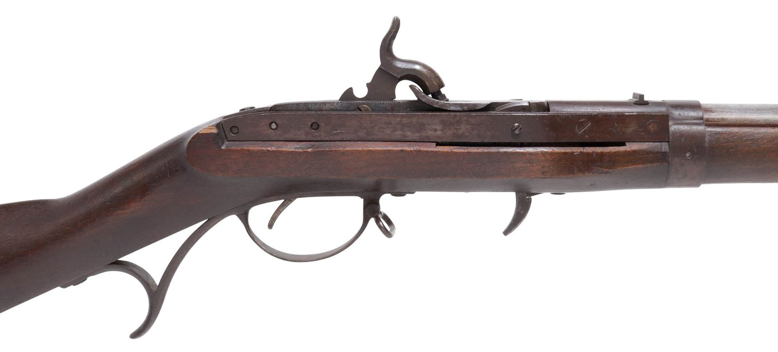 U.S. MODEL 1819 J.H. HALL MFG. 1832 PERCUSSION RIFLE & BAYONET (1 of 10)