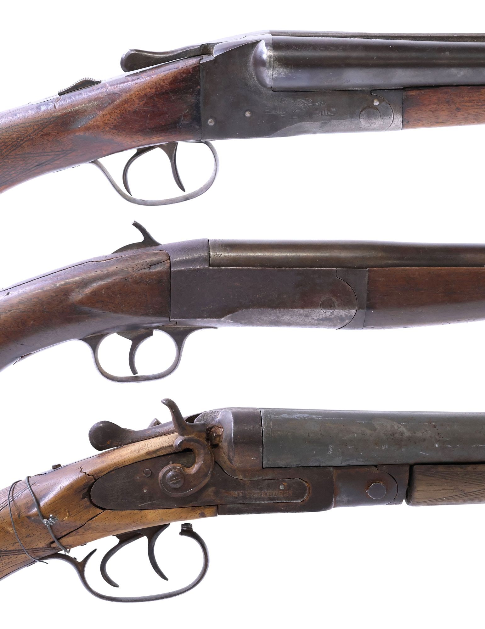 (3) VINTAGE SHOTGUNS, ONE PERCUSSION (1 of 13)