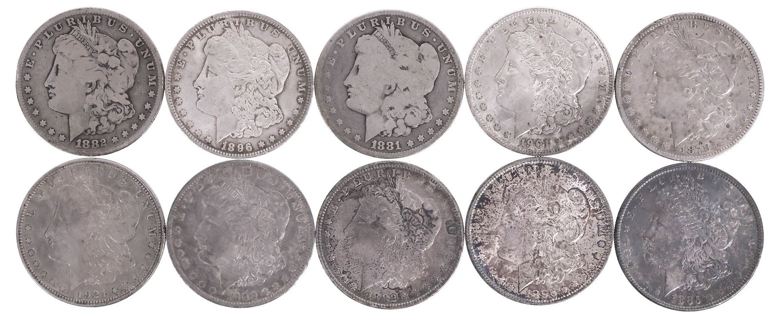 (10) U.S. MORGAN SILVER DOLLARS (1 of 4)