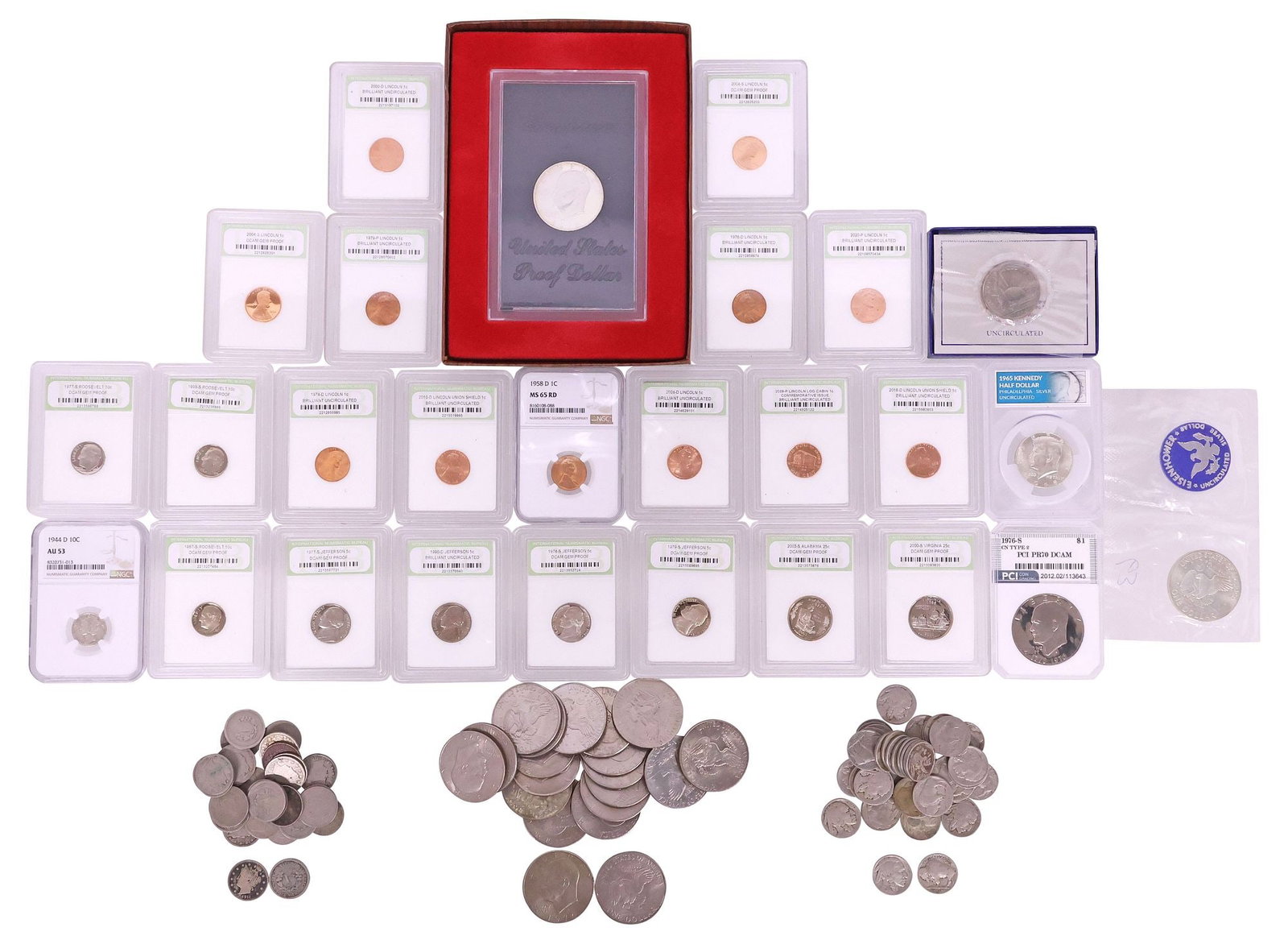 (LARGE LOT) MISC. U.S. COINS, MANY GRADED (1 of 17)