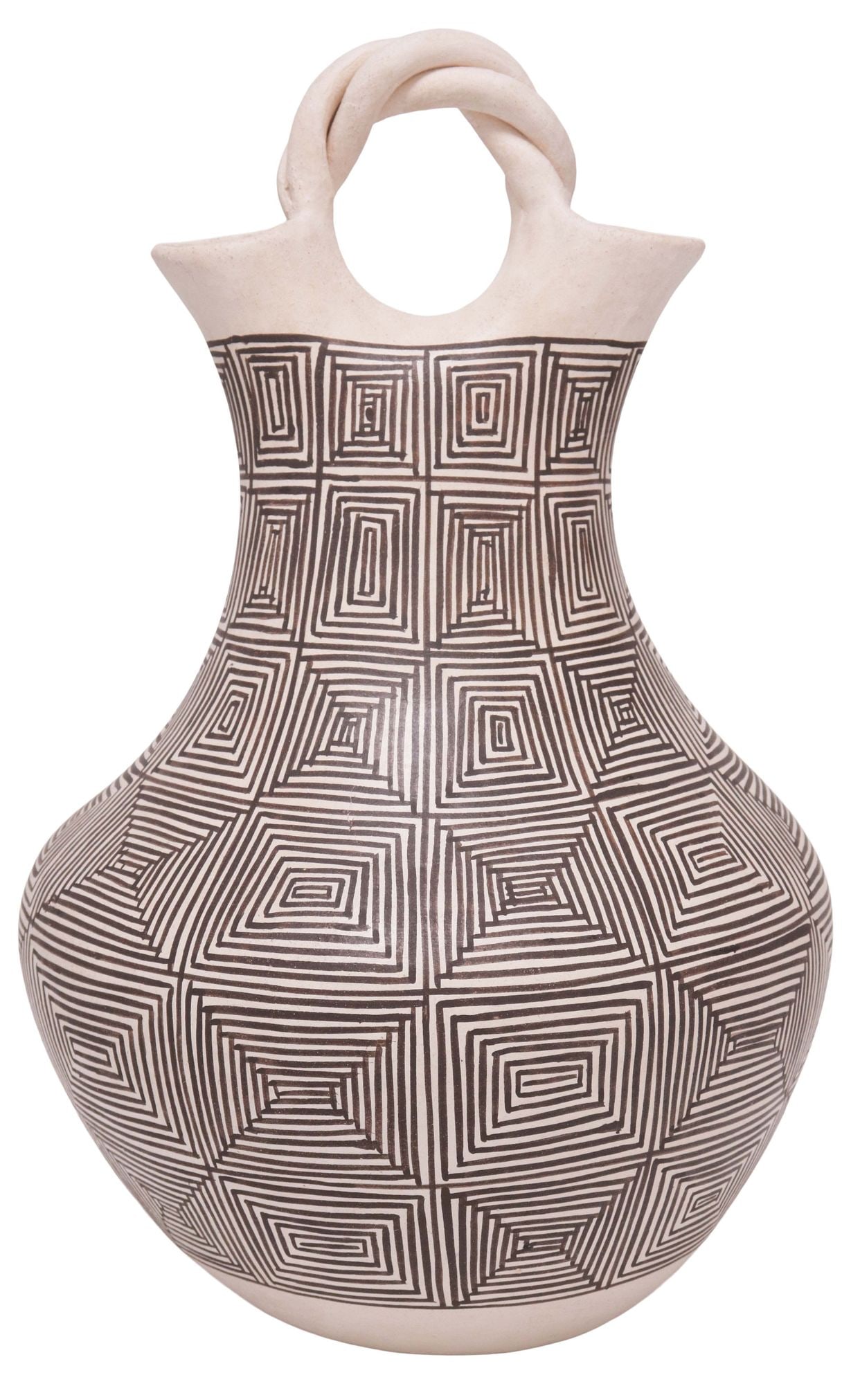 JUANA LENO (1917-2000) ACOMA PUEBLO POTTERY WEDDING VASE & STAND (1 of 6)