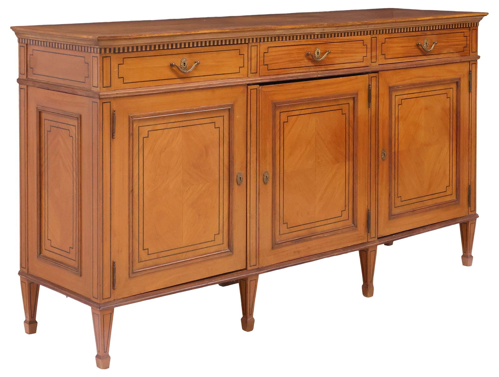 FRENCH DIRECTOIRE STYLE INLAID FRUITWOOD SIDEBOARD (1 of 6)
