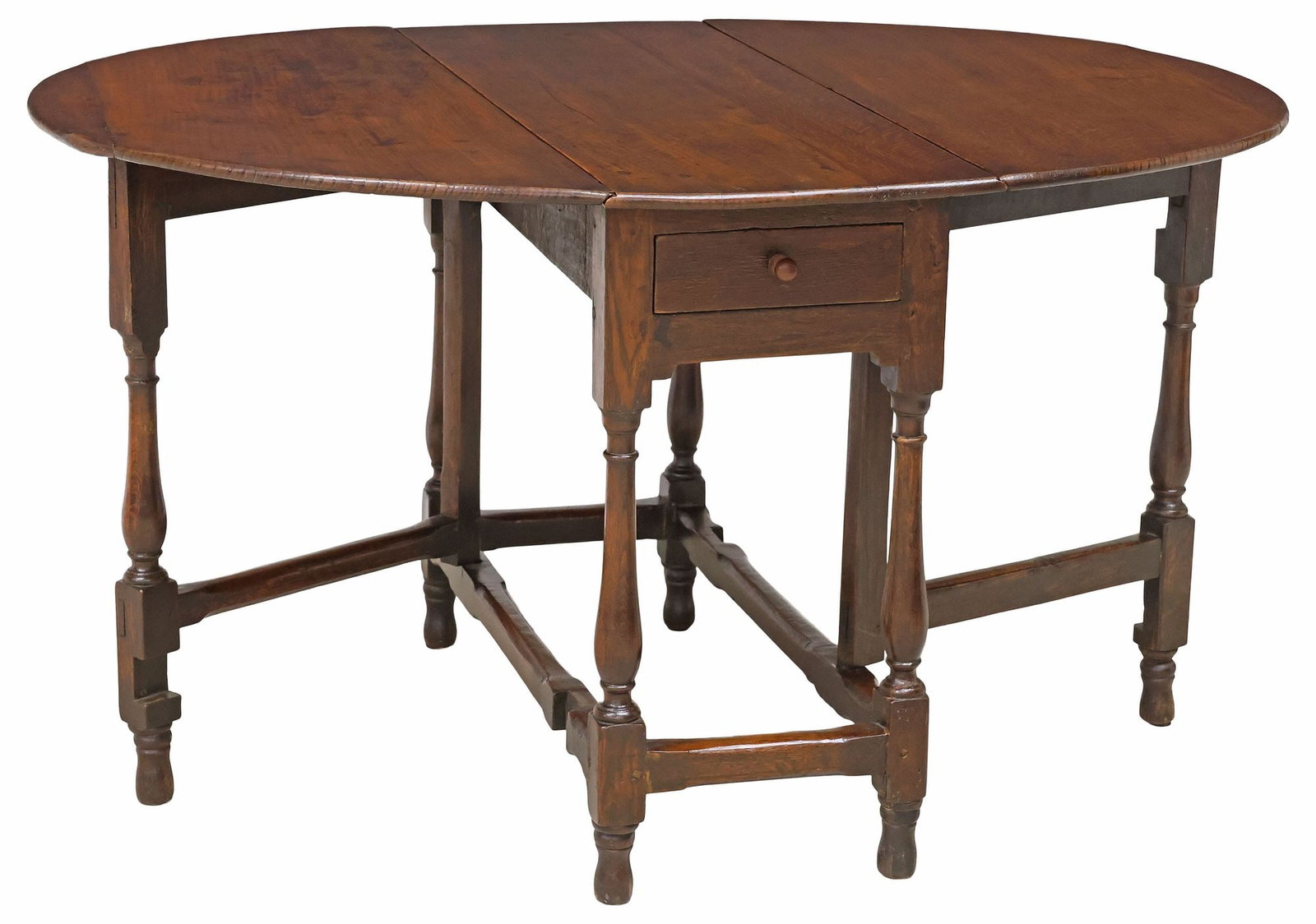 ENGLISH OAK DROP-LEAF GATELEG OCCASIONAL TABLE (1 of 7)