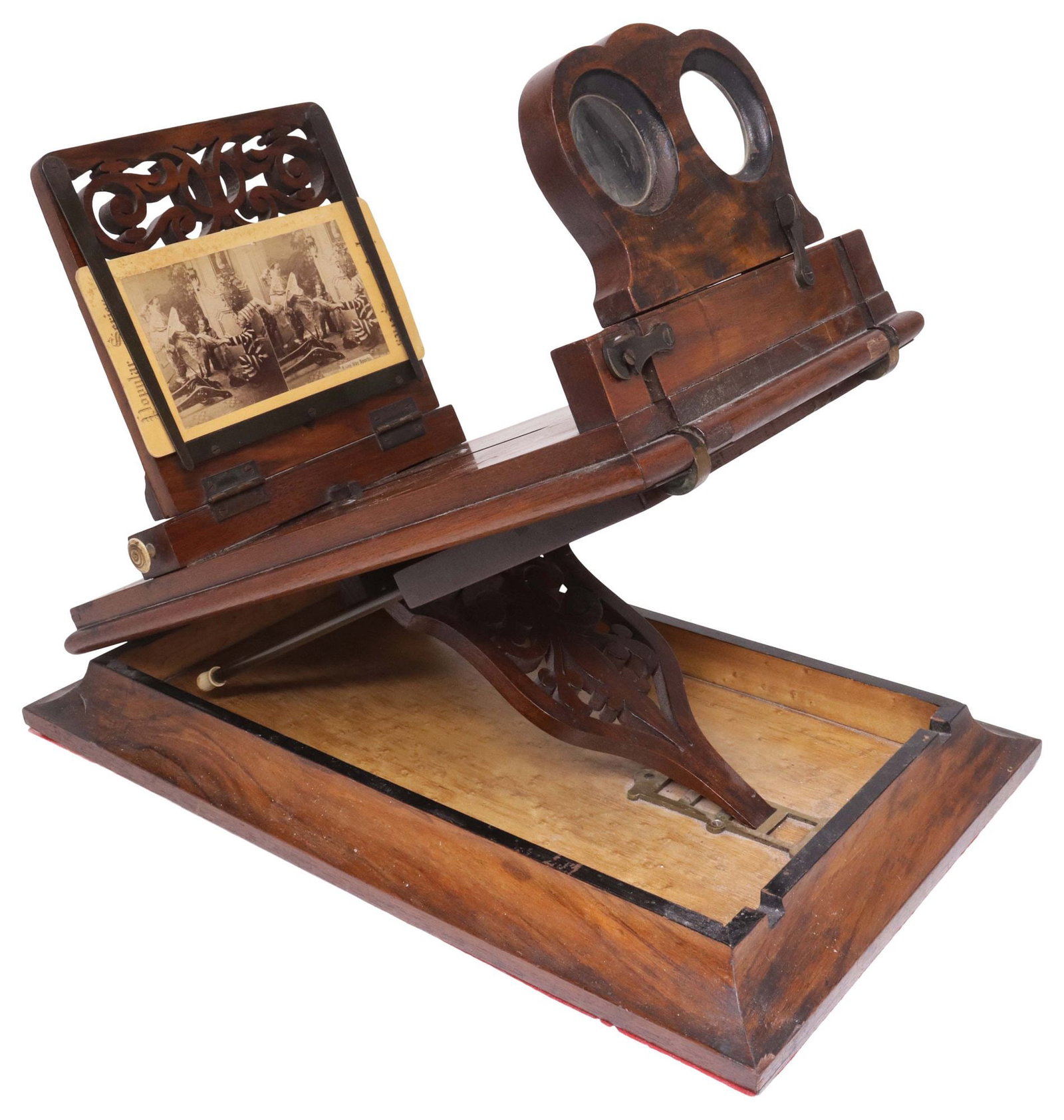 EDWARD GEORGE WOOD (ATTRIB.) VICTORIAN ROSEWOOD STEREOSCOPE (1 of 16)