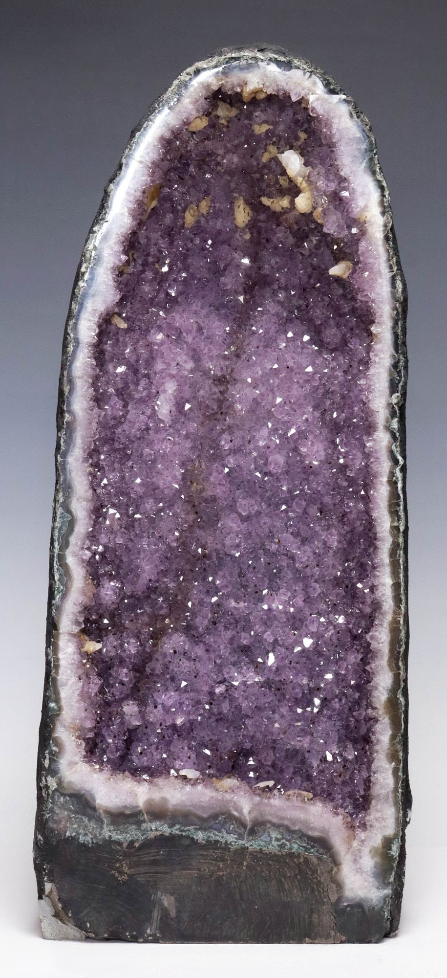 LARGE GEOLOGICAL AMETHYST CATHEDRAL GEODE, 19.5"H (1 of 3)
