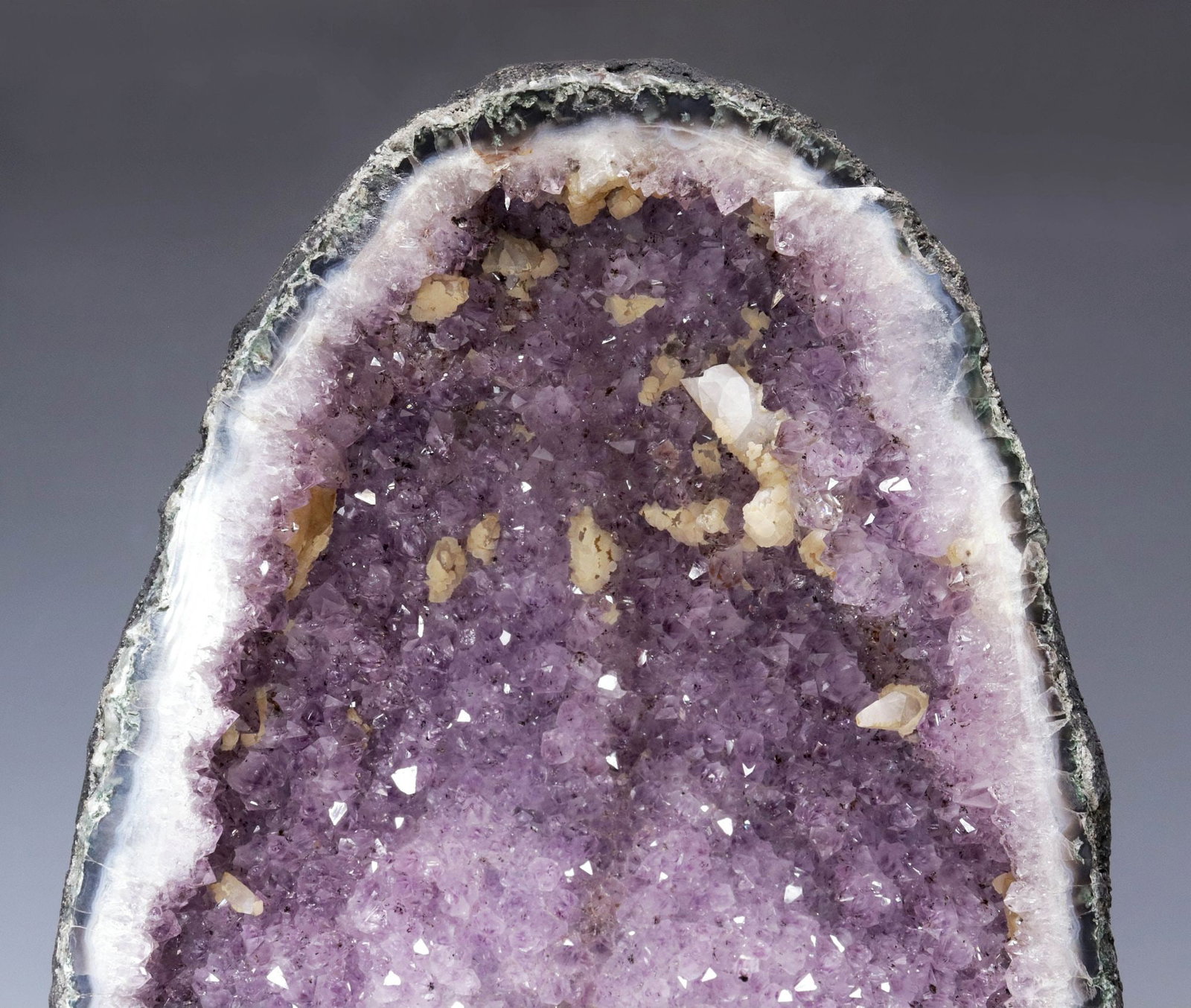 LARGE GEOLOGICAL AMETHYST CATHEDRAL GEODE, 19.5"H - 2