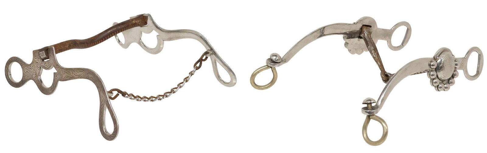 (2) NORM & LES VOGT SIGNED SHOW HORSE BITS (1 of 8)