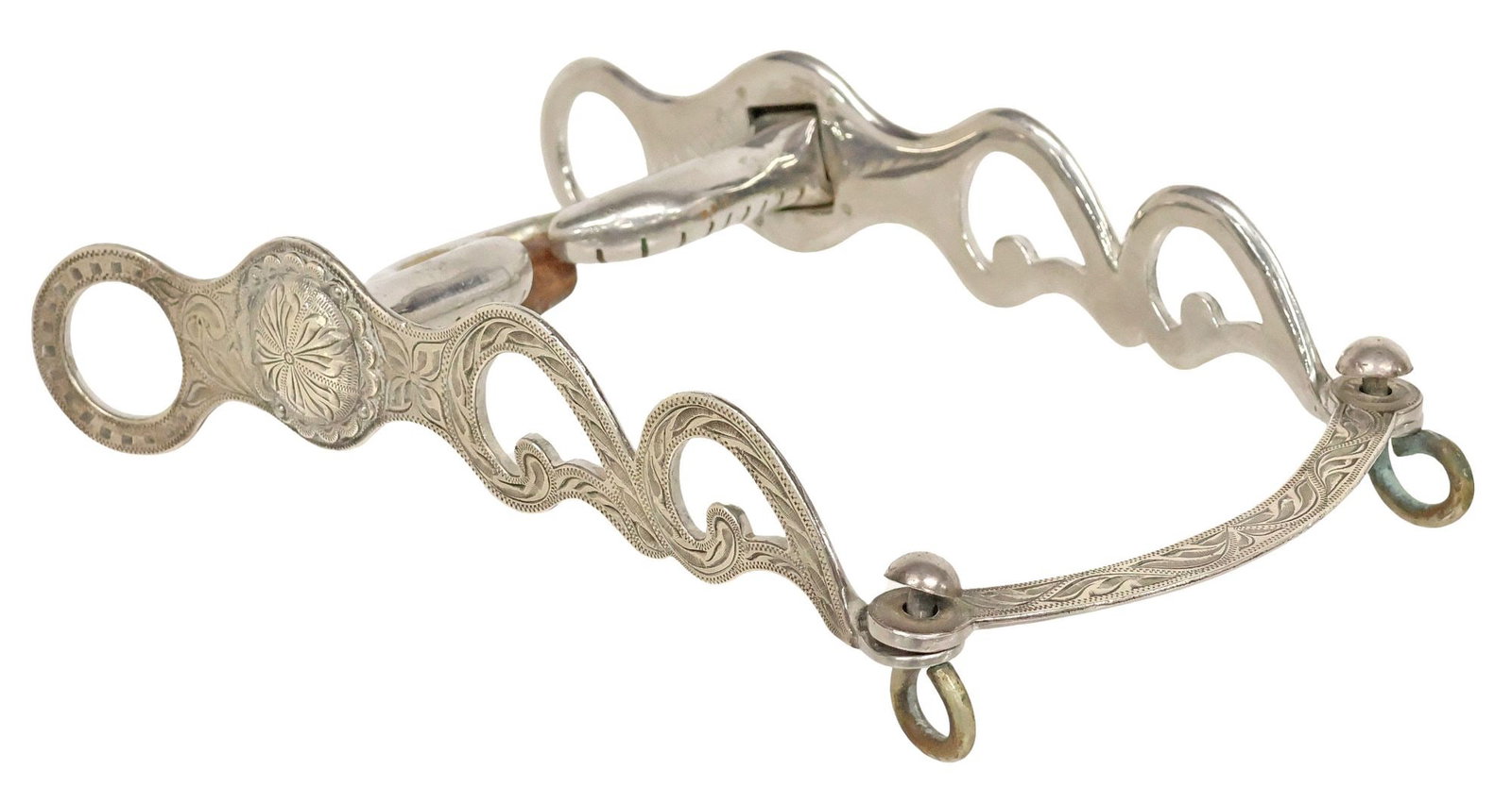 VINTAGE FLEMING FOLIATE ENGRAVED SHOW HORSE BIT (1 of 9)