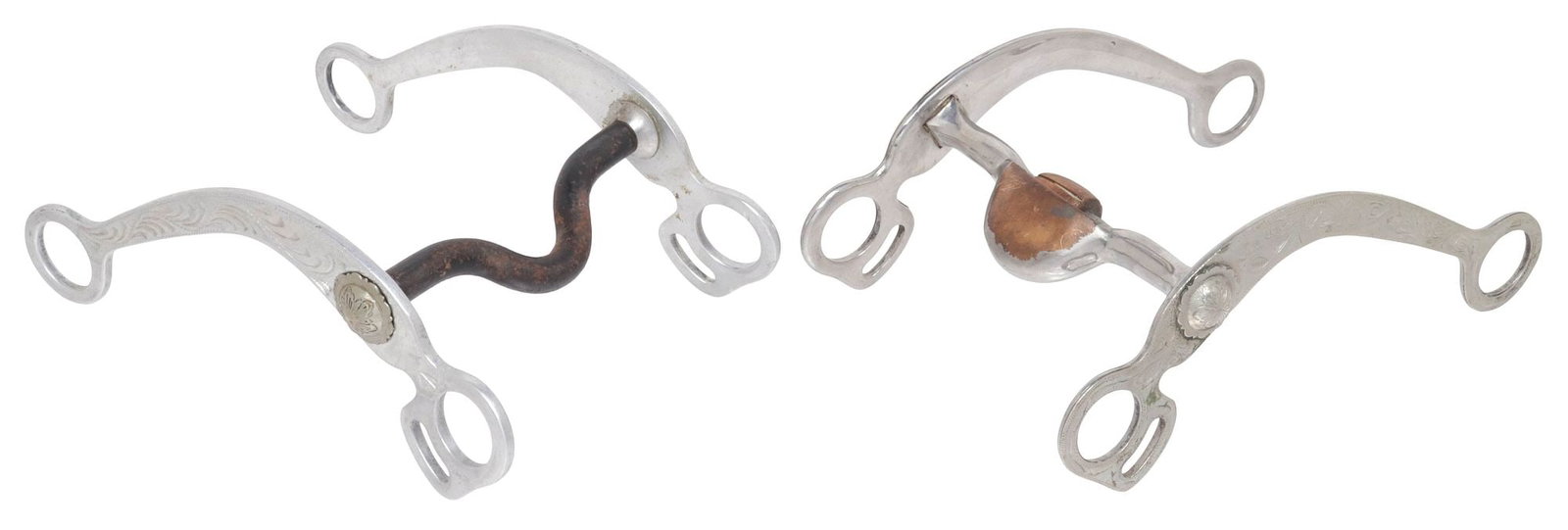 (2) SHOW HORSE, SILVER OVERLAY, ONE SPADE BIT (1 of 5)