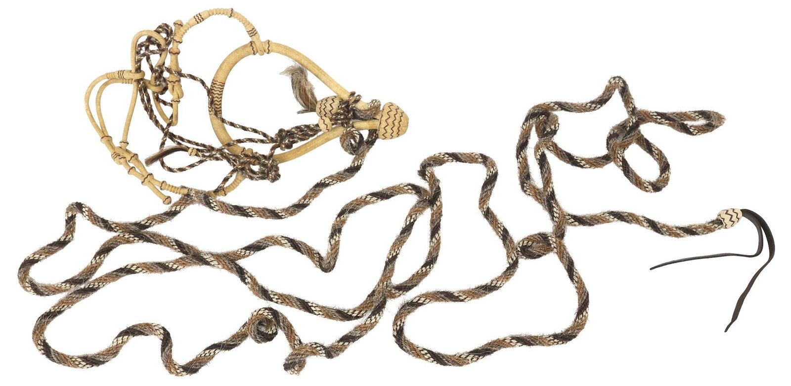 HORSEHAIR HACKAMORE, BOSAL & MECATE REINS (1 of 5)