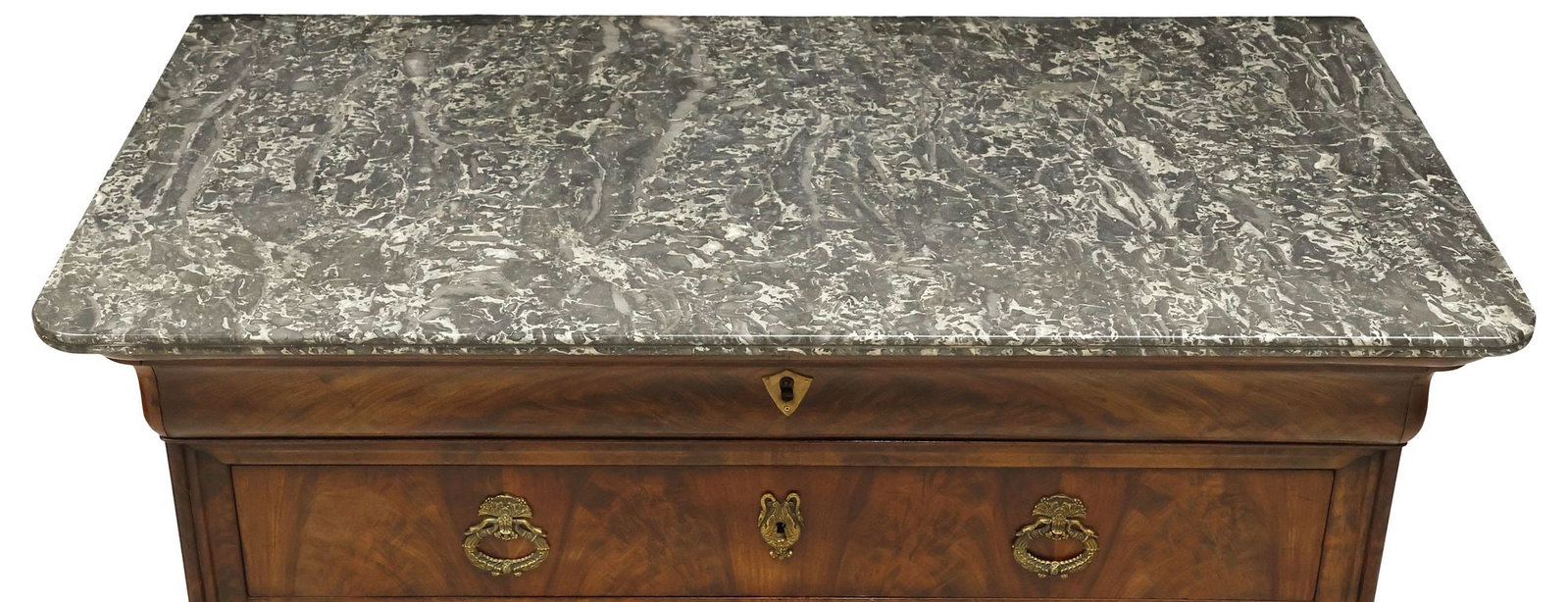 FRENCH LOUIS PHILIPPE FIGURED WALNUT COMMODE - 3