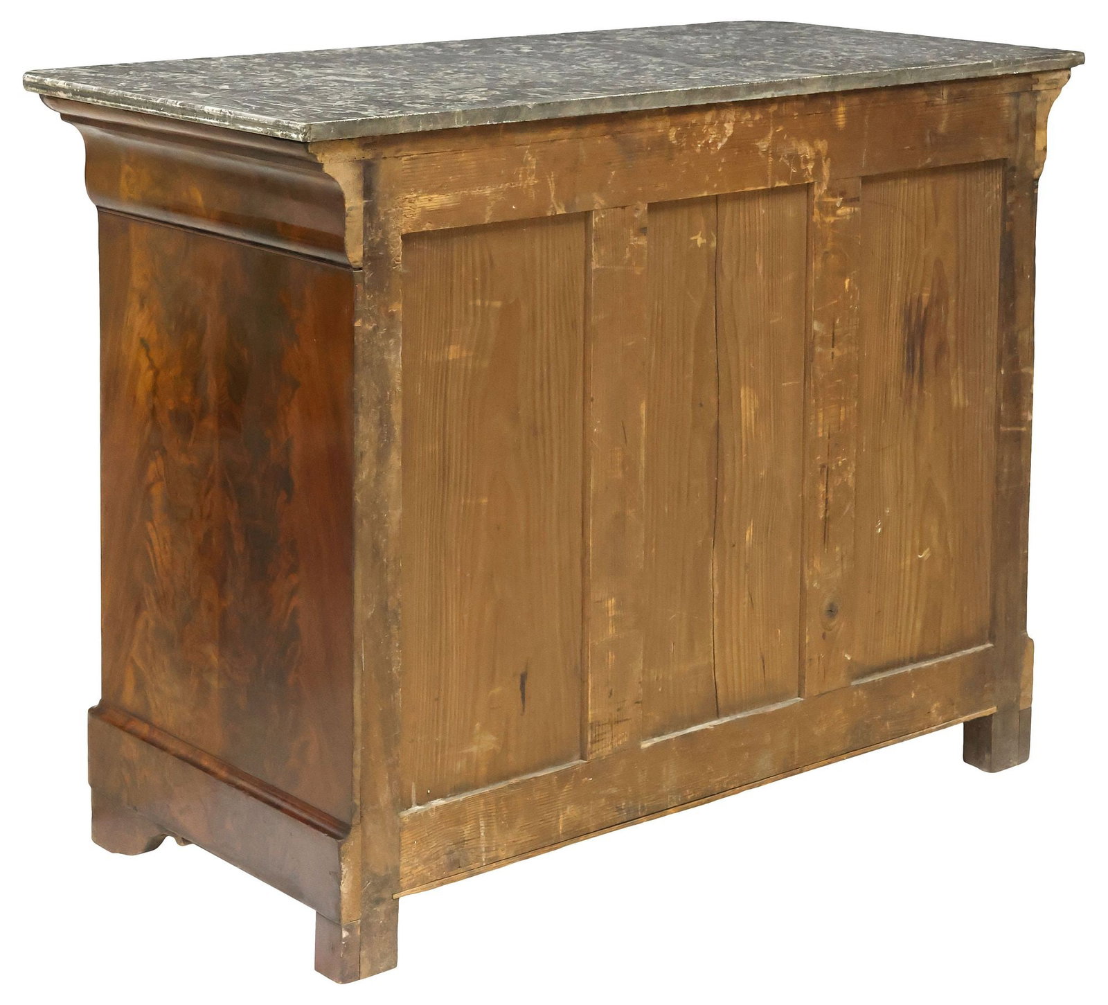 FRENCH LOUIS PHILIPPE FIGURED WALNUT COMMODE - 5