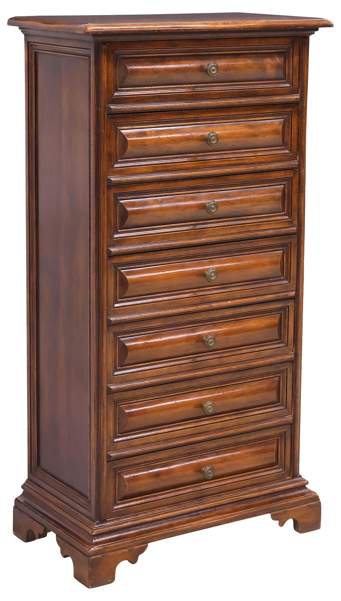 ITALIAN WALNUT SEVEN-DRAWER SEMAINIER / BACHELOR'S CHEST (1 of 5)