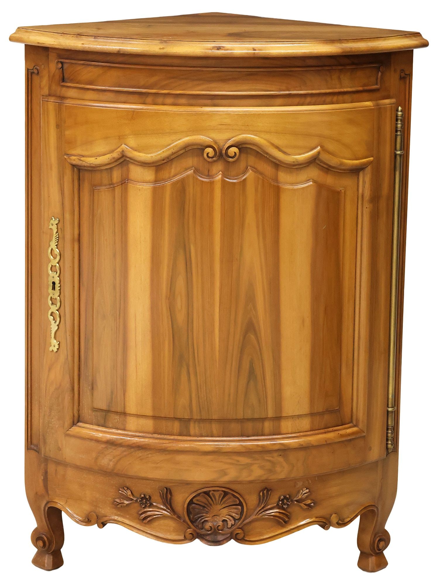 FRENCH PROVINCIAL STYLE WALNUT CORNER CABINET / CUPBOARD (1 of 6)