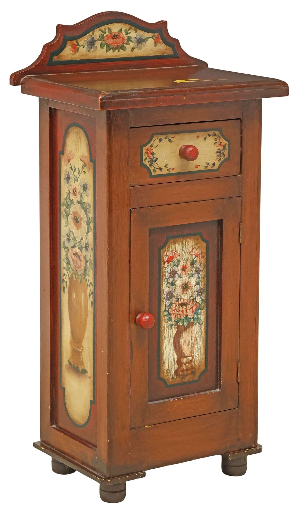 VENETIAN PAINT-DECORATED BEDSIDE CABINET / NIGHTSTAND (1 of 6)