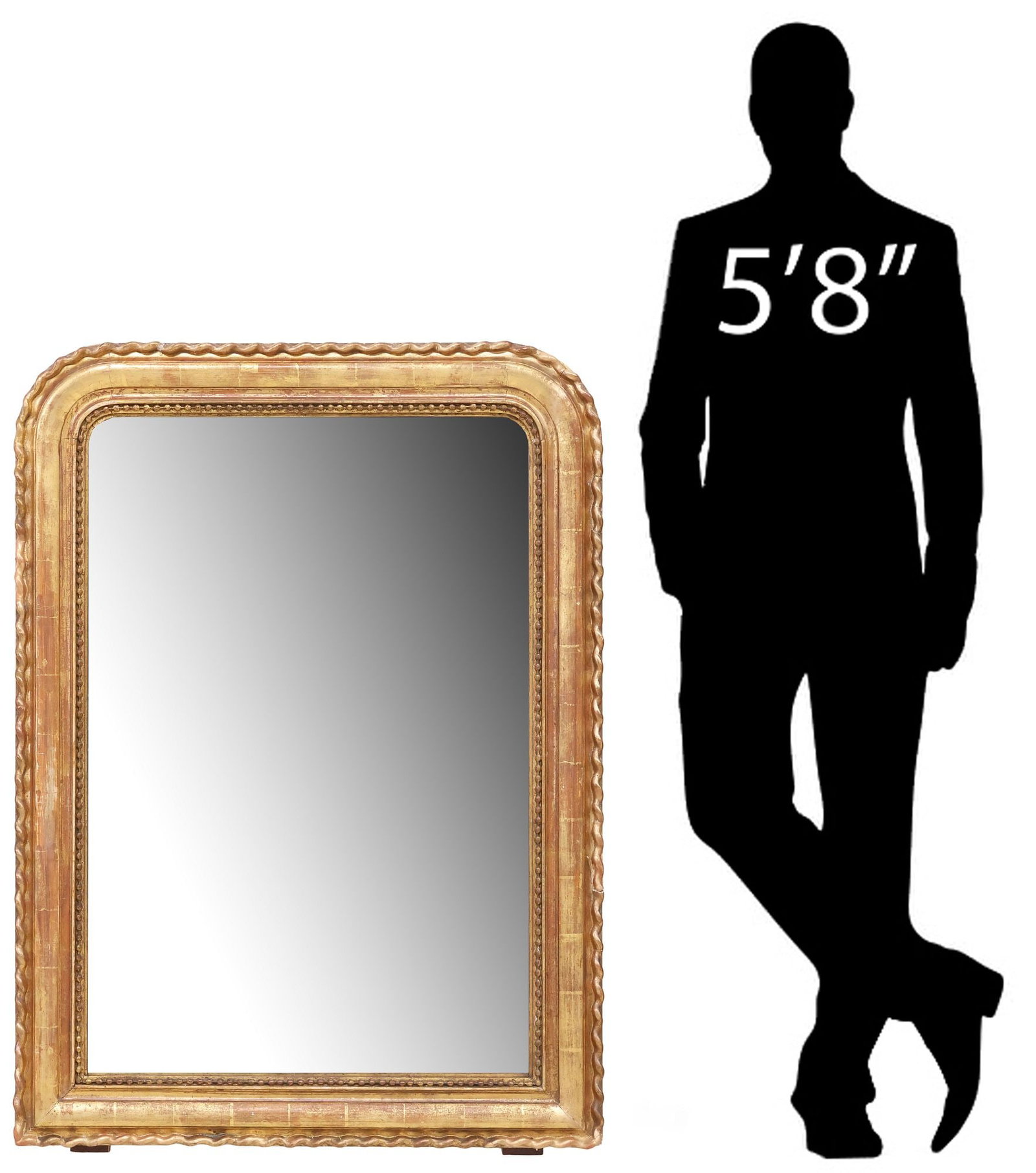 LARGE FRENCH LOUIS PHILIPPE PERIOD GILTWOOD WALL MIRROR (1 of 4)