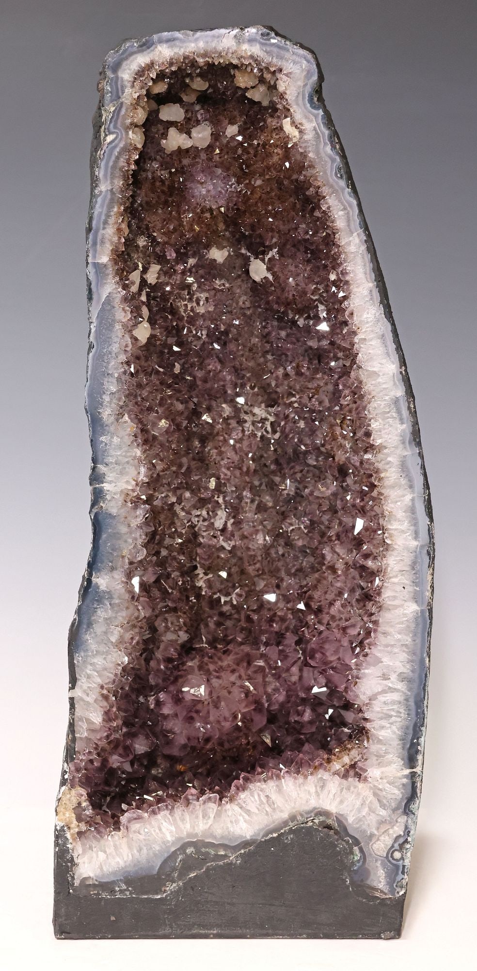 LARGE GEOLOGICAL AMETHYST CATHEDRAL GEODE, 19.25"H (1 of 3)
