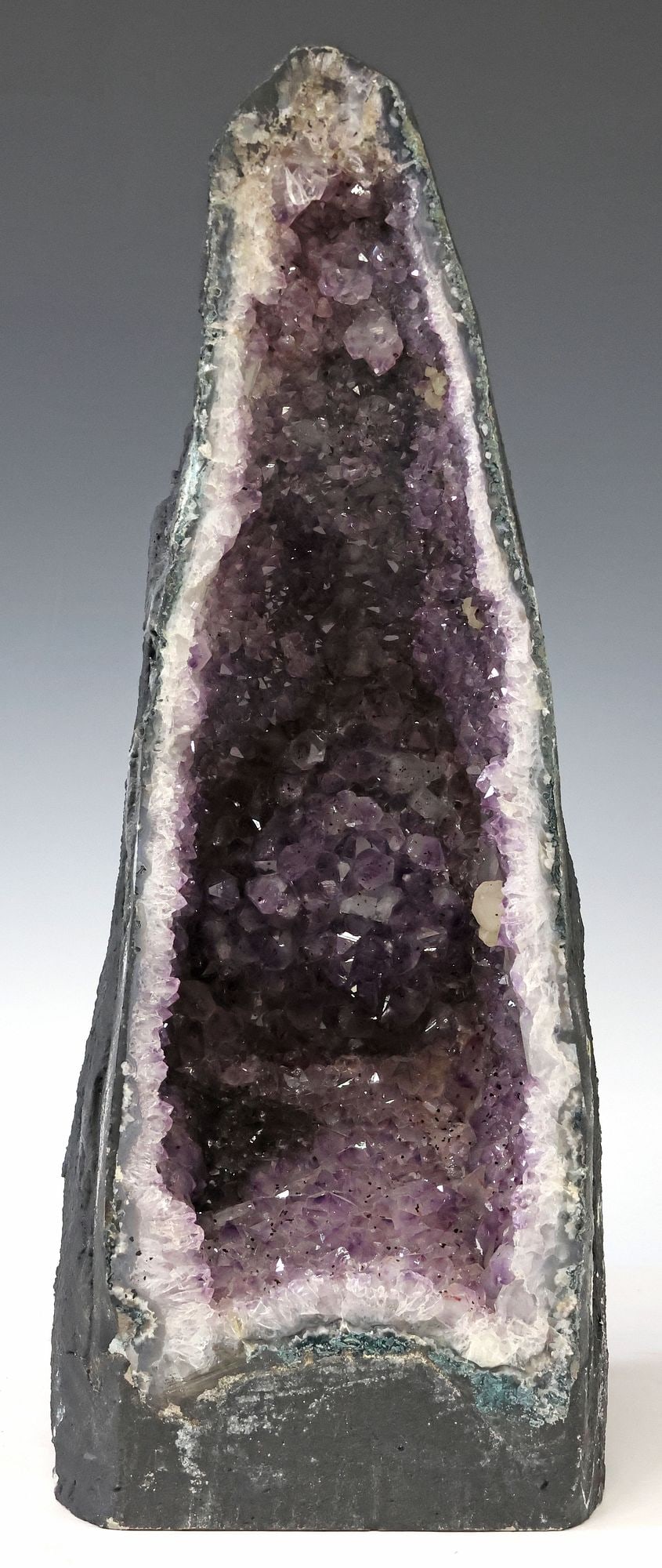 LARGE GEOLOGICAL AMETHYST CATHEDRAL GEODE, 19.75"H (1 of 3)
