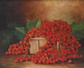A.C. TILLINGHAST (AMERICAN, 20TH C.) OIL PAINTING, STILL LIFE WITH FRUIT