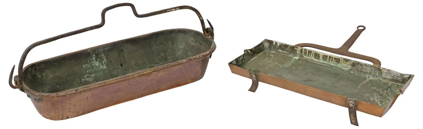 (2) FRENCH COPPER KITCHENWARE, FISH POACHER & DRIP PAN (1 of 4)