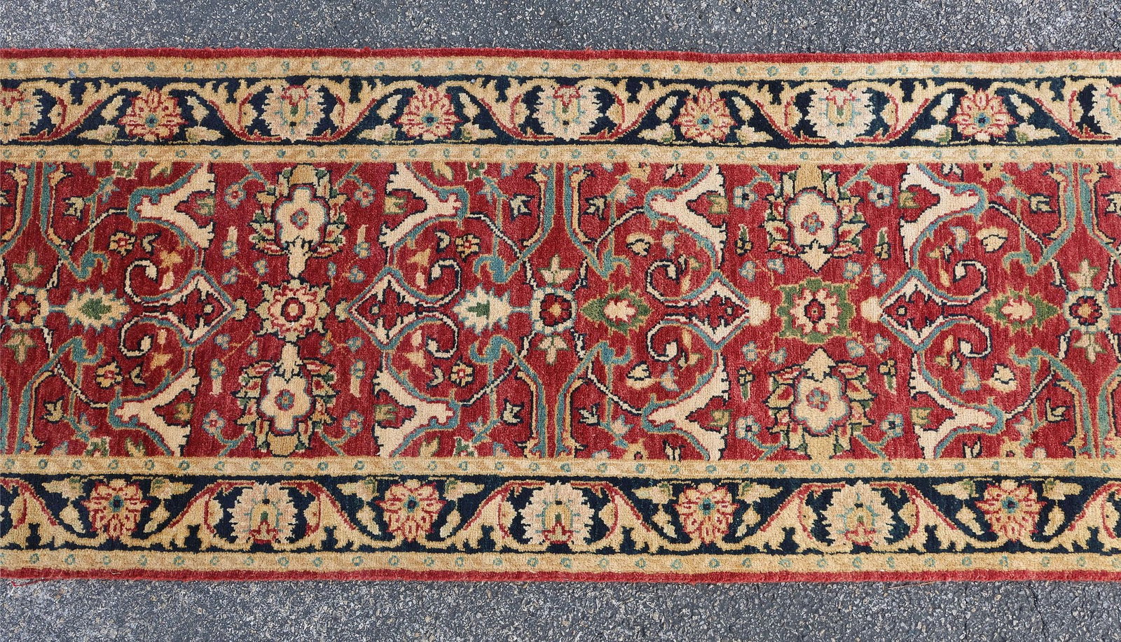 ESTATE HAND-TIED TABRIZ RUNNER, INDIA 25'6" X 2'5.5" (1 of 3)
