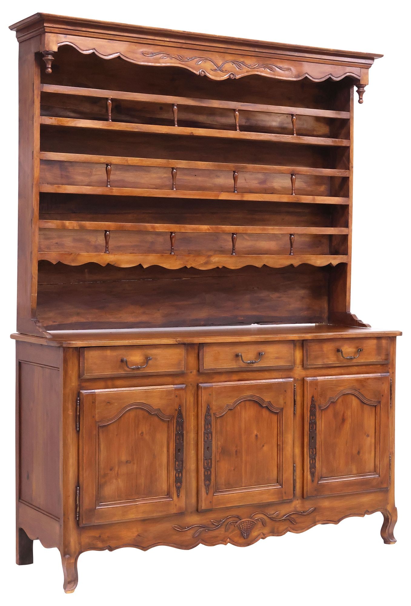 FRENCH PROVINCIAL FRUITWOOD VAISSELIER / KITCHEN DRESSER, 19TH C. (1 of 6)