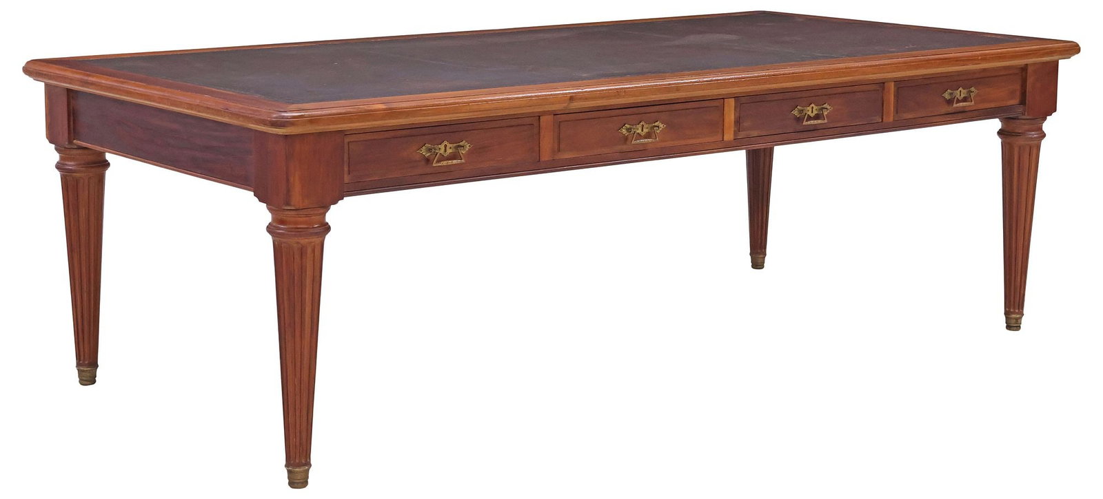 FRENCH LOUIS XVI STYLE LEATHER-TOP BUREAU PLAT / WRITING TABLE (1 of 5)