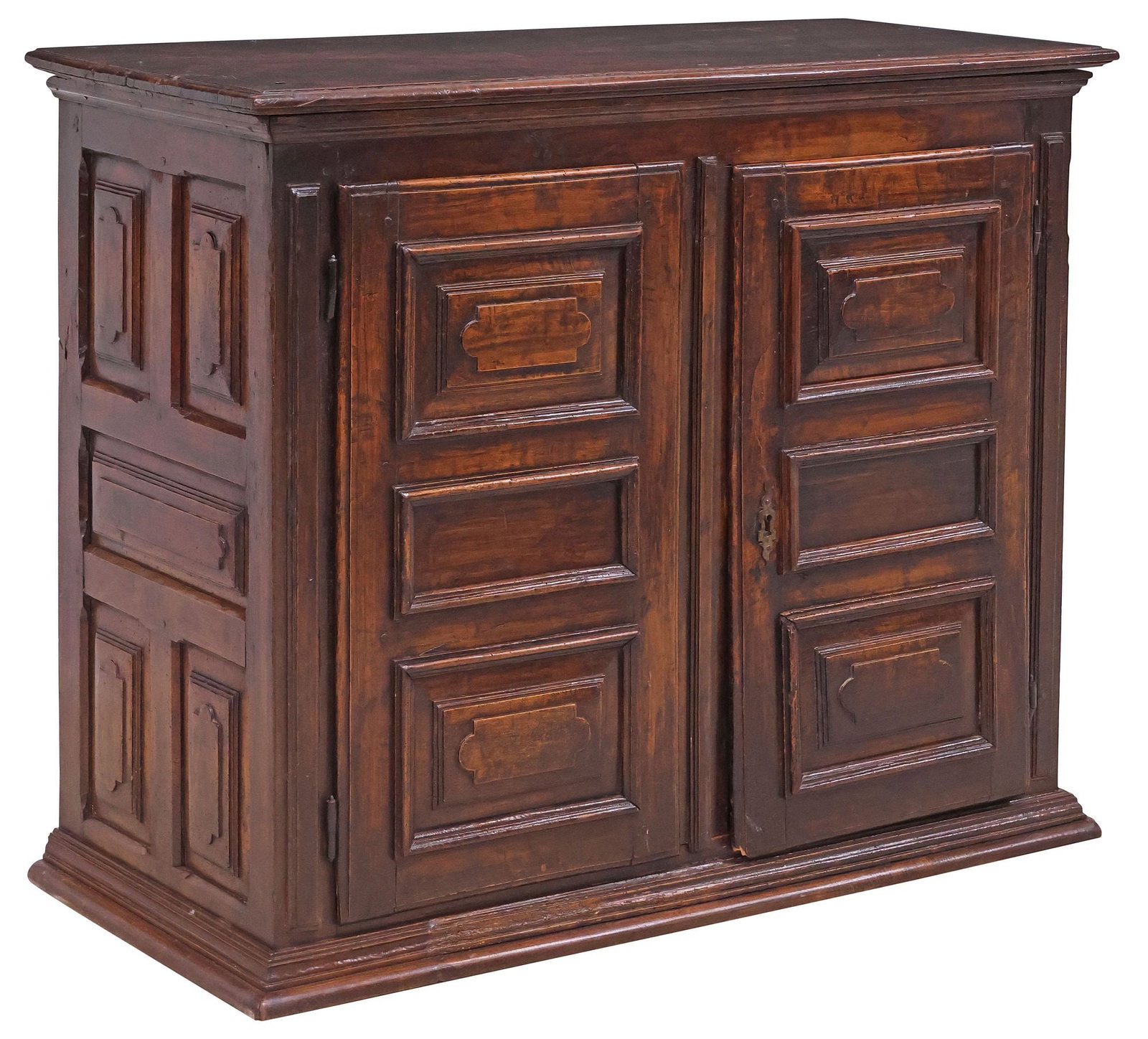 ITALIAN PANELED WALNUT TWO-DOOR SIDE CABINET (1 of 5)