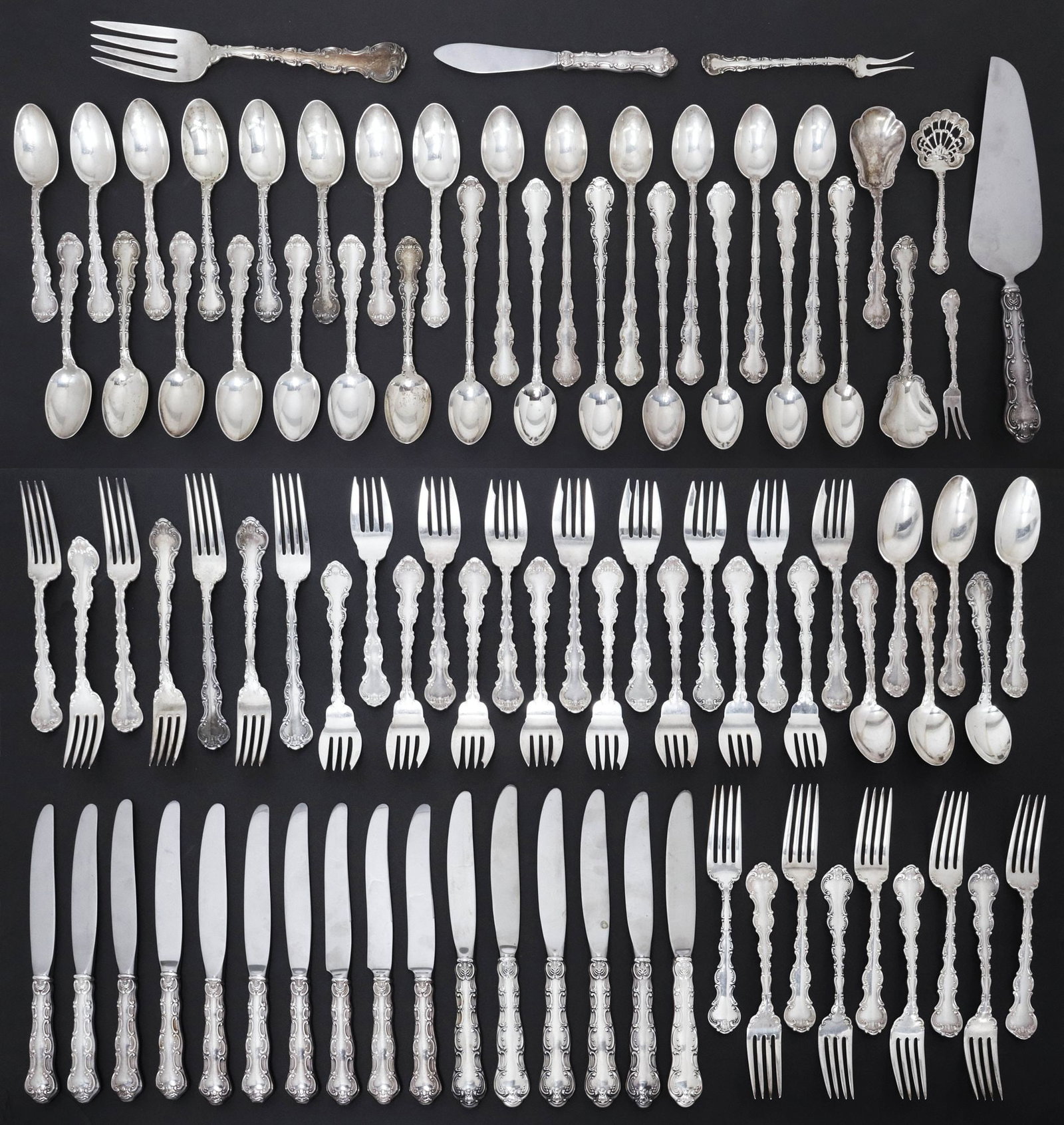(90) GORHAM 'STRASBOURG' STERLING SILVER FLATWARE SERVICE, 90.71OZT (1 of 5)