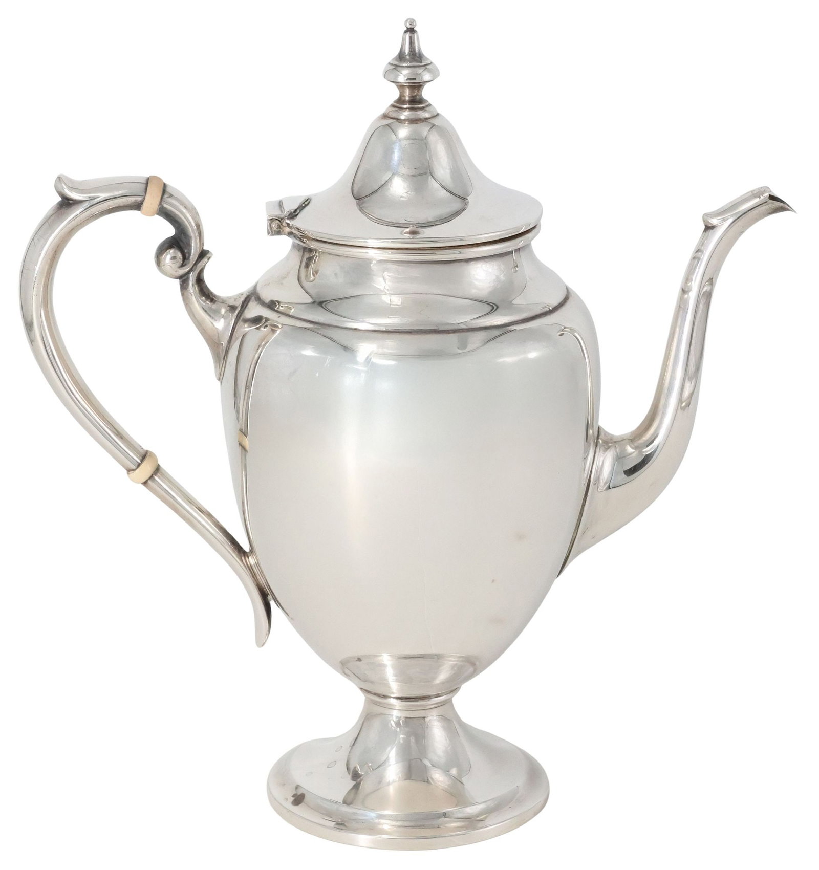 AMERICAN GORHAM 'PURITAN' STERLING SILVER 2 3/4 PINT COFFEE POT, 22.81OZT (1 of 5)