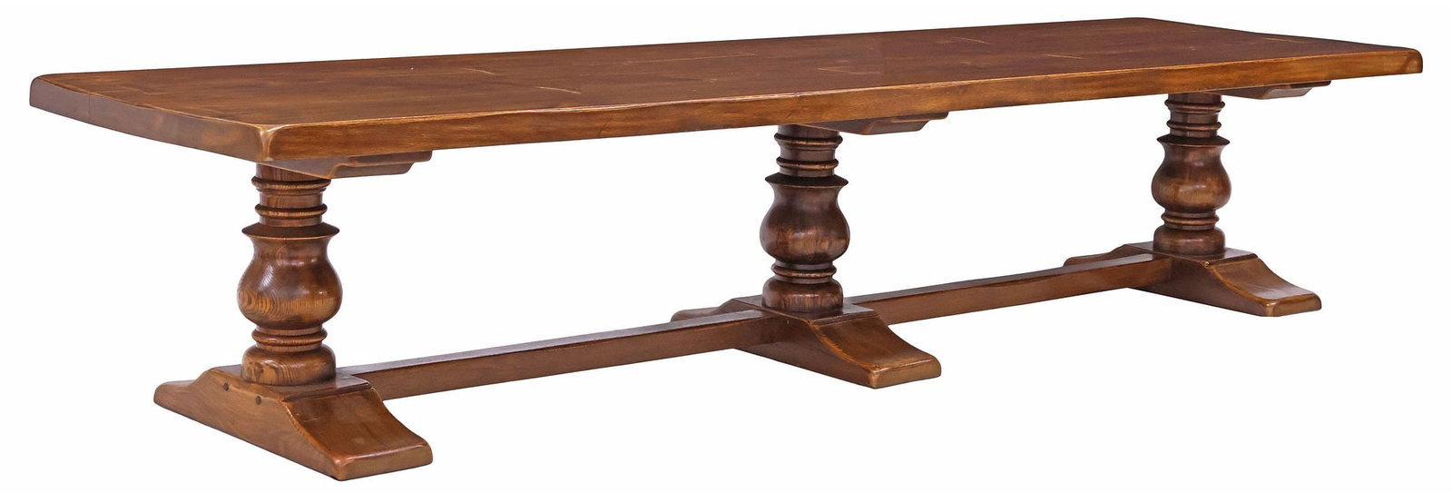 MONUMENTAL FRENCH OAK MONASTERY / REFECTORY DINING TABLE, 146"L (1 of 4)