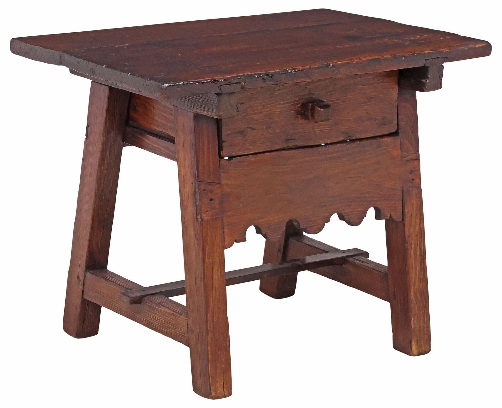 RUSTIC SPANISH BAROQUE PERIOD SINGLE DRAWER SIDE TABLE (1 of 5)