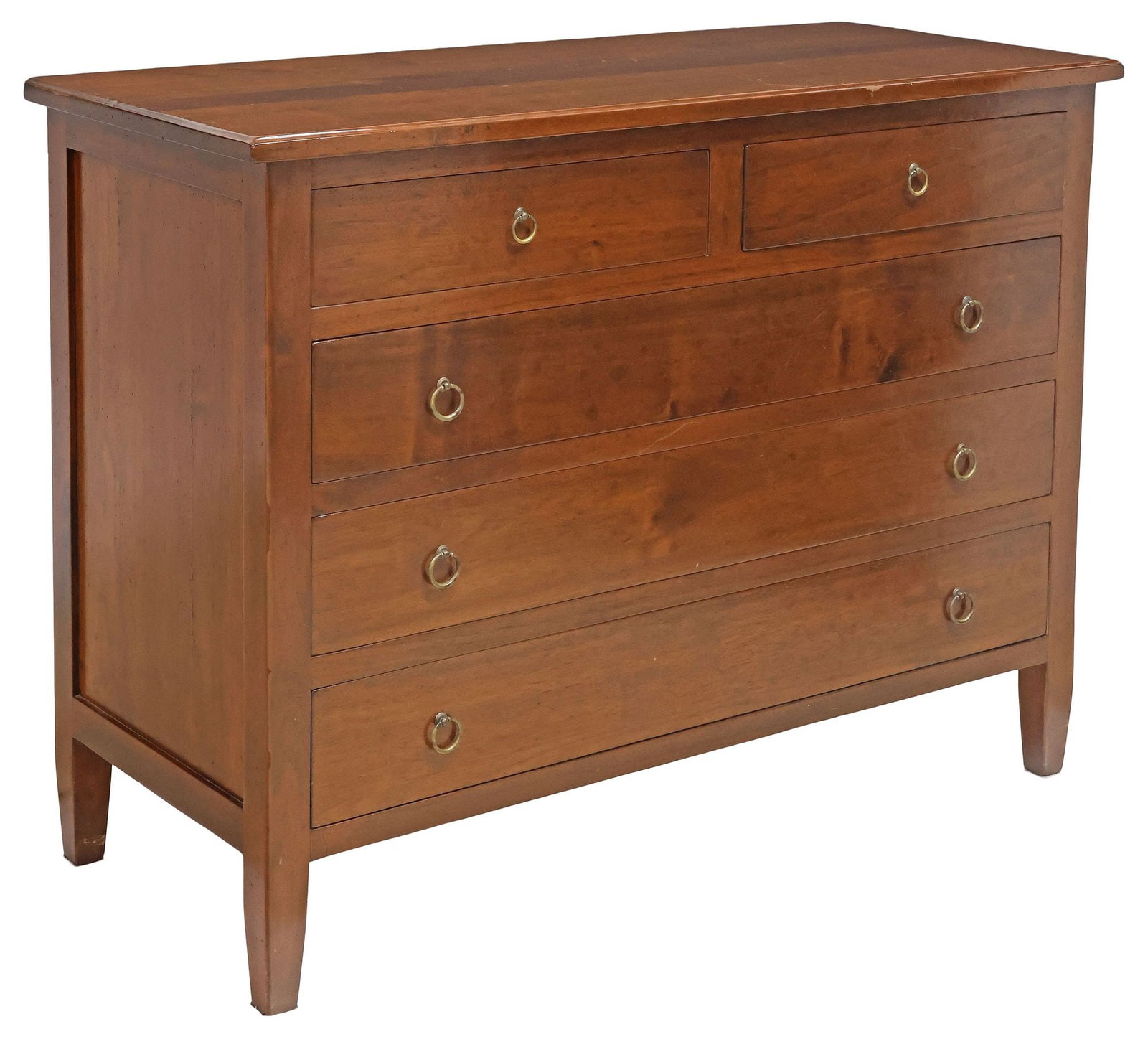 ITALIAN NEOCLASSICAL STYLE WALNUT 5-DRAWER COMMODE (1 of 5)