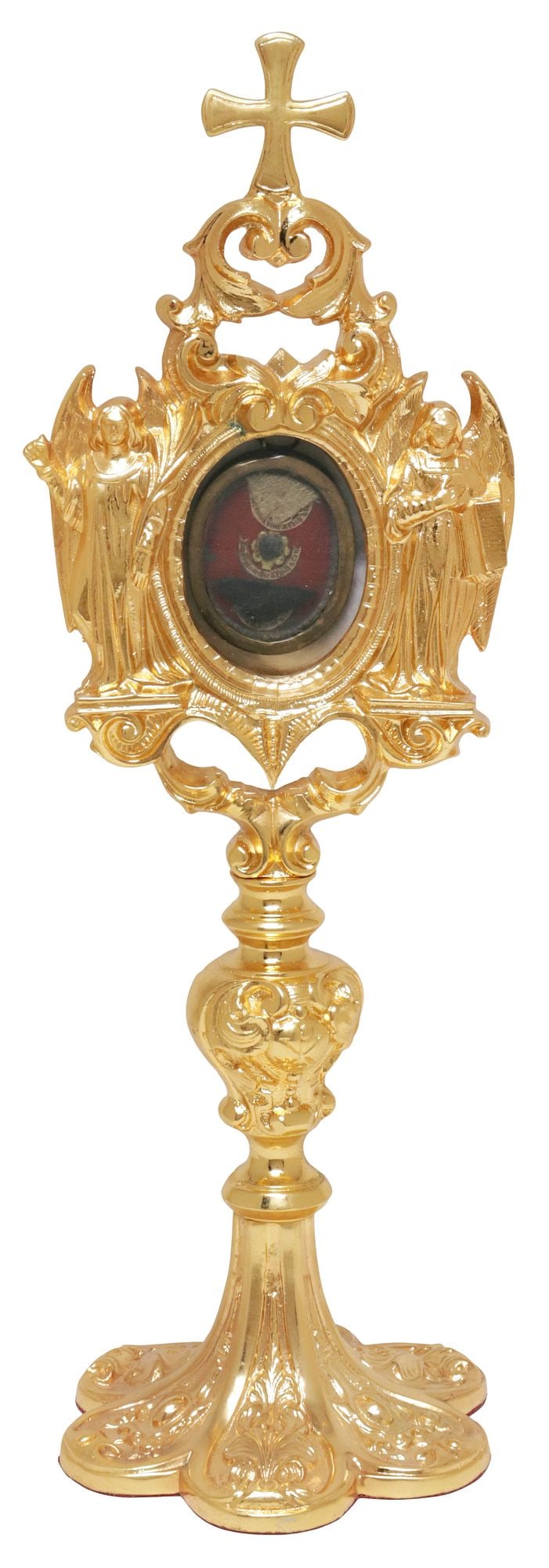 3 RELICS OF ST. PAUL OF THE CROSS IN GILT METAL ALTAR RELIQUARY (1 of 7)