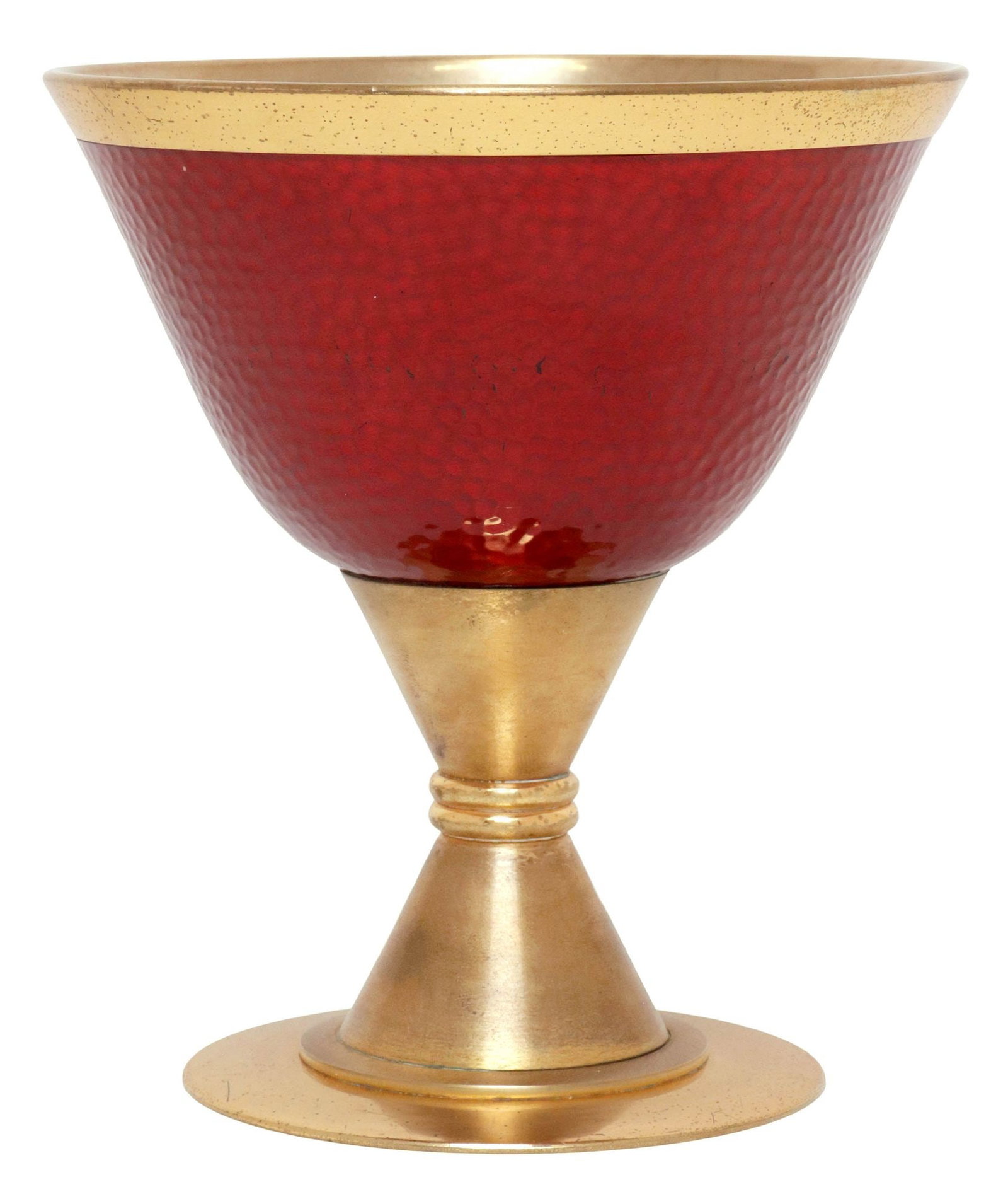 SWIFT & FISHER ENAMELED GILT METAL LITURGICAL COMMUNION CHALICE (1 of 6)