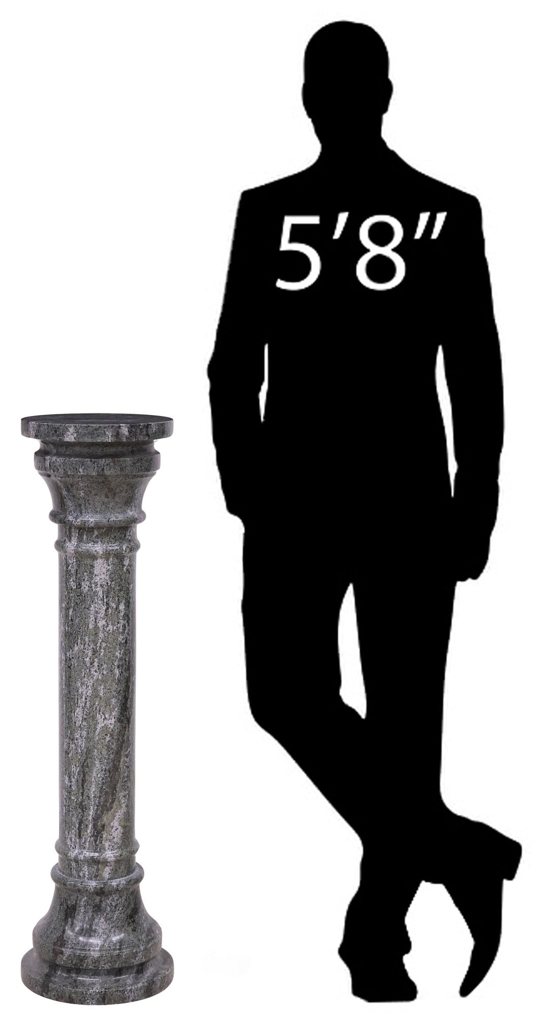 GREEN GRANITE DISPLAY PEDESTAL / PLANT STAND (1 of 4)