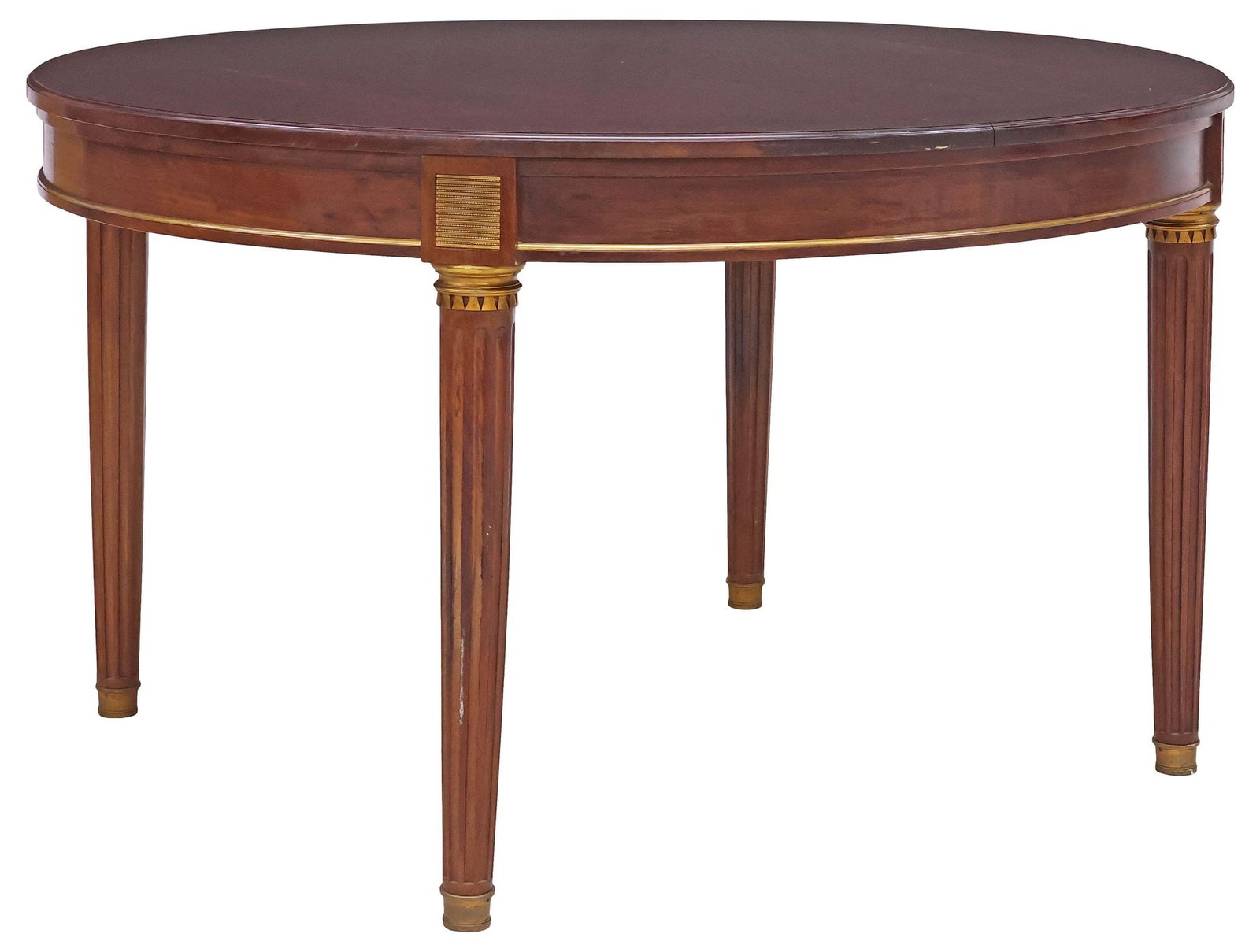 FRENCH LOUIS XVI STYLE MAHOGANY EXTENSION DINING TABLE (1 of 6)