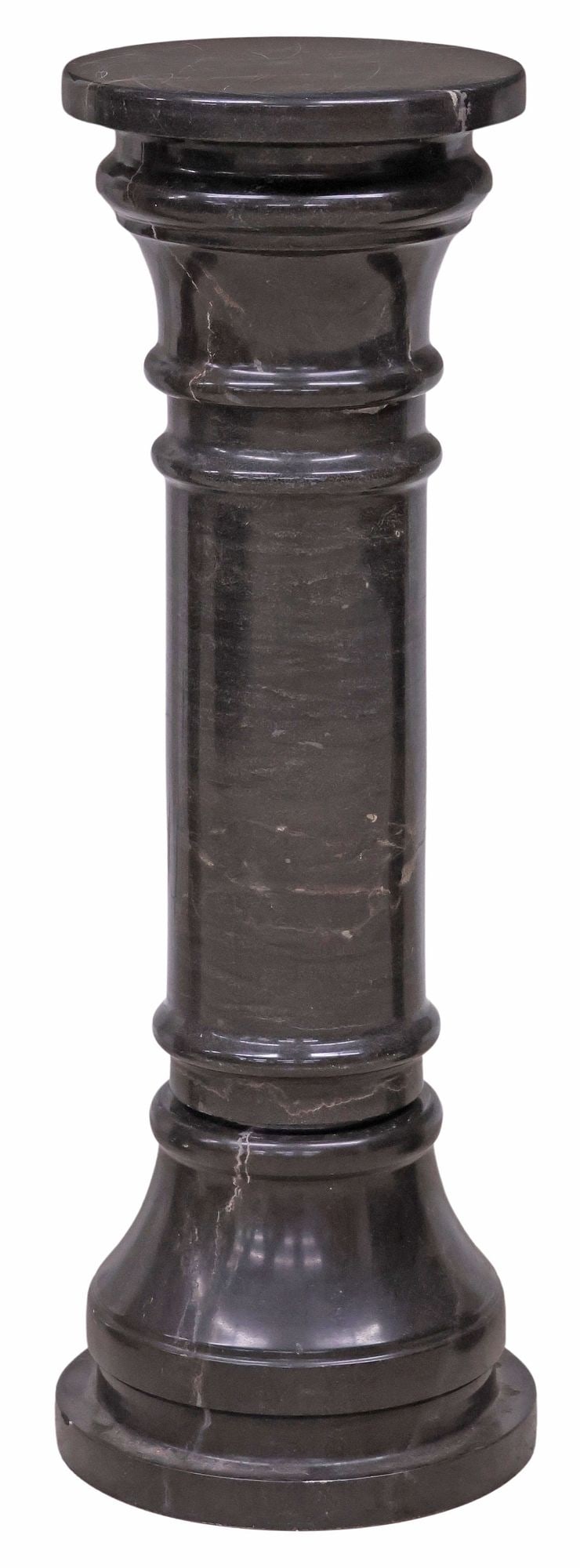 BLACK MARBLE DISPLAY PEDESTAL / PLANT STAND (1 of 3)